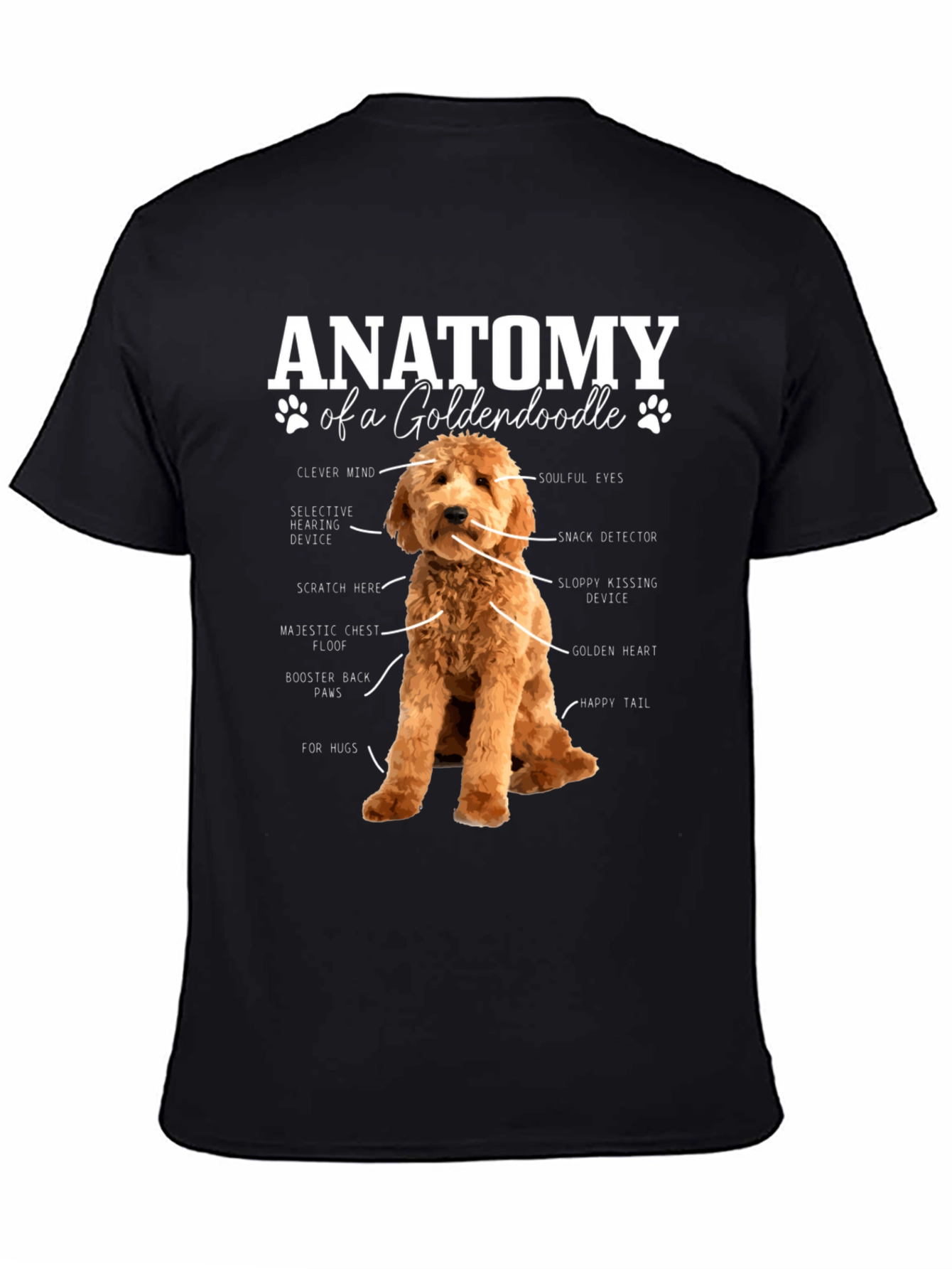 Goldendoodle Anatomy Graphic T-Shirt