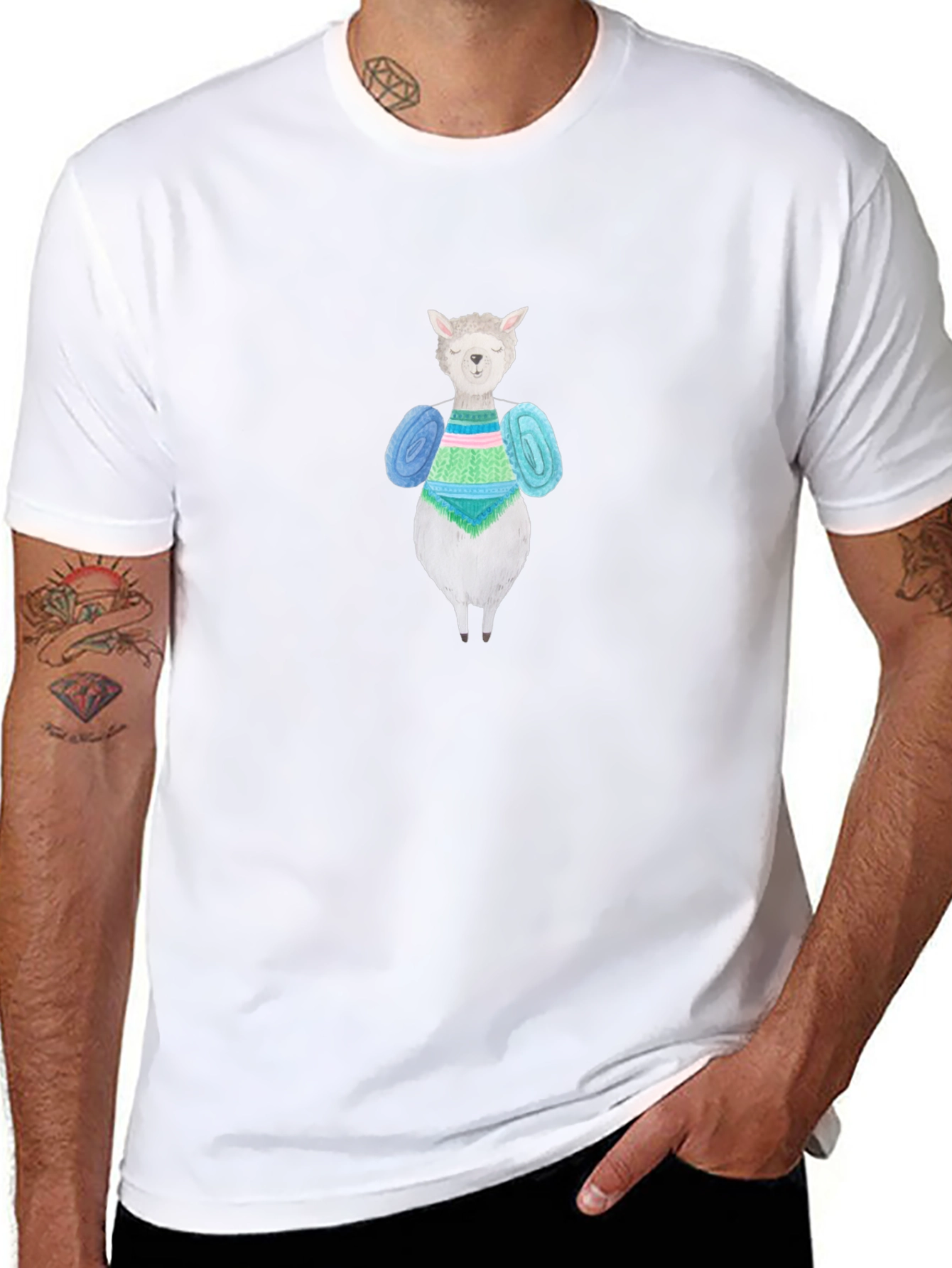 Knitting Alpaca T-Shirt - Unique Design