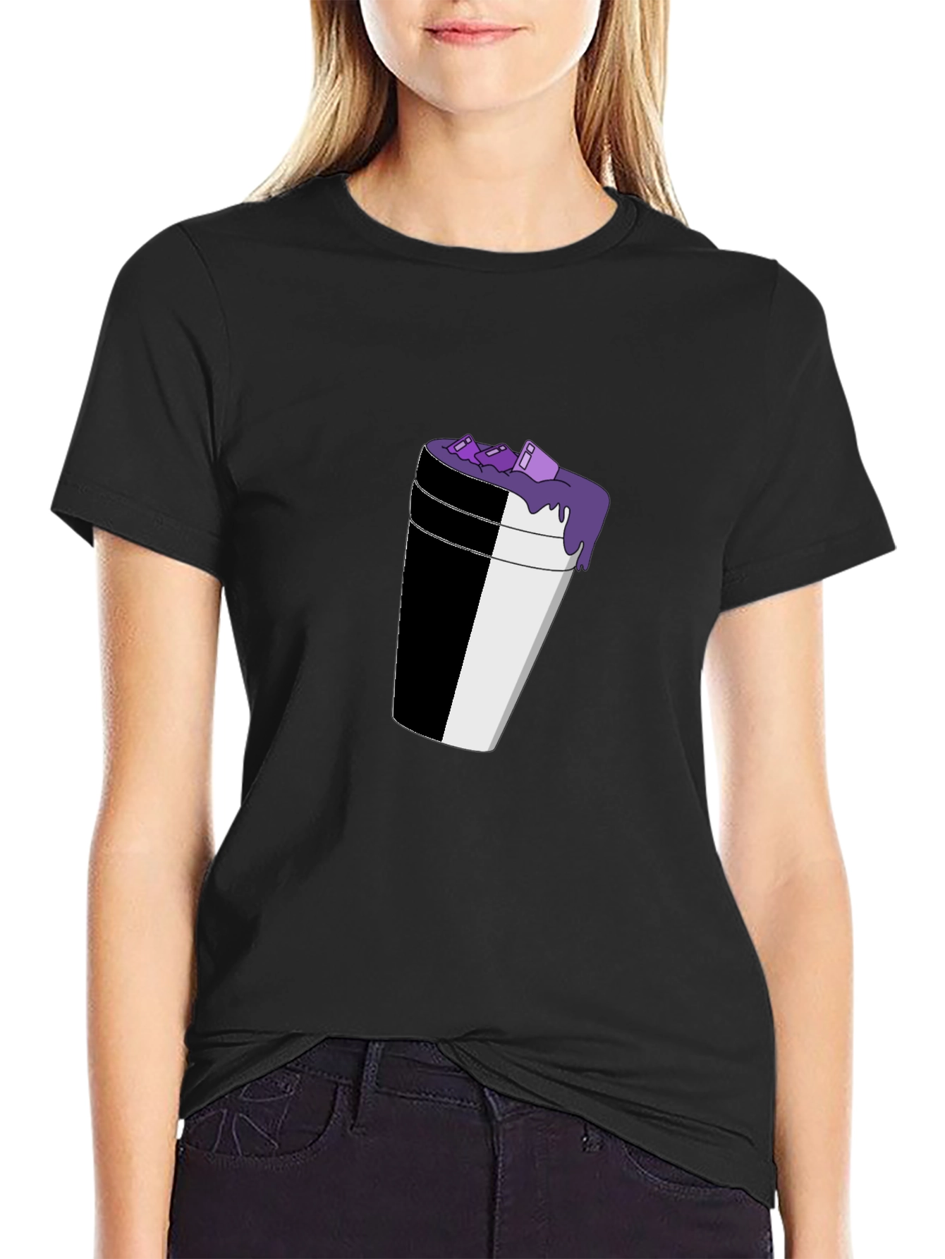 Lean Cup Graphic Black T-Shirt