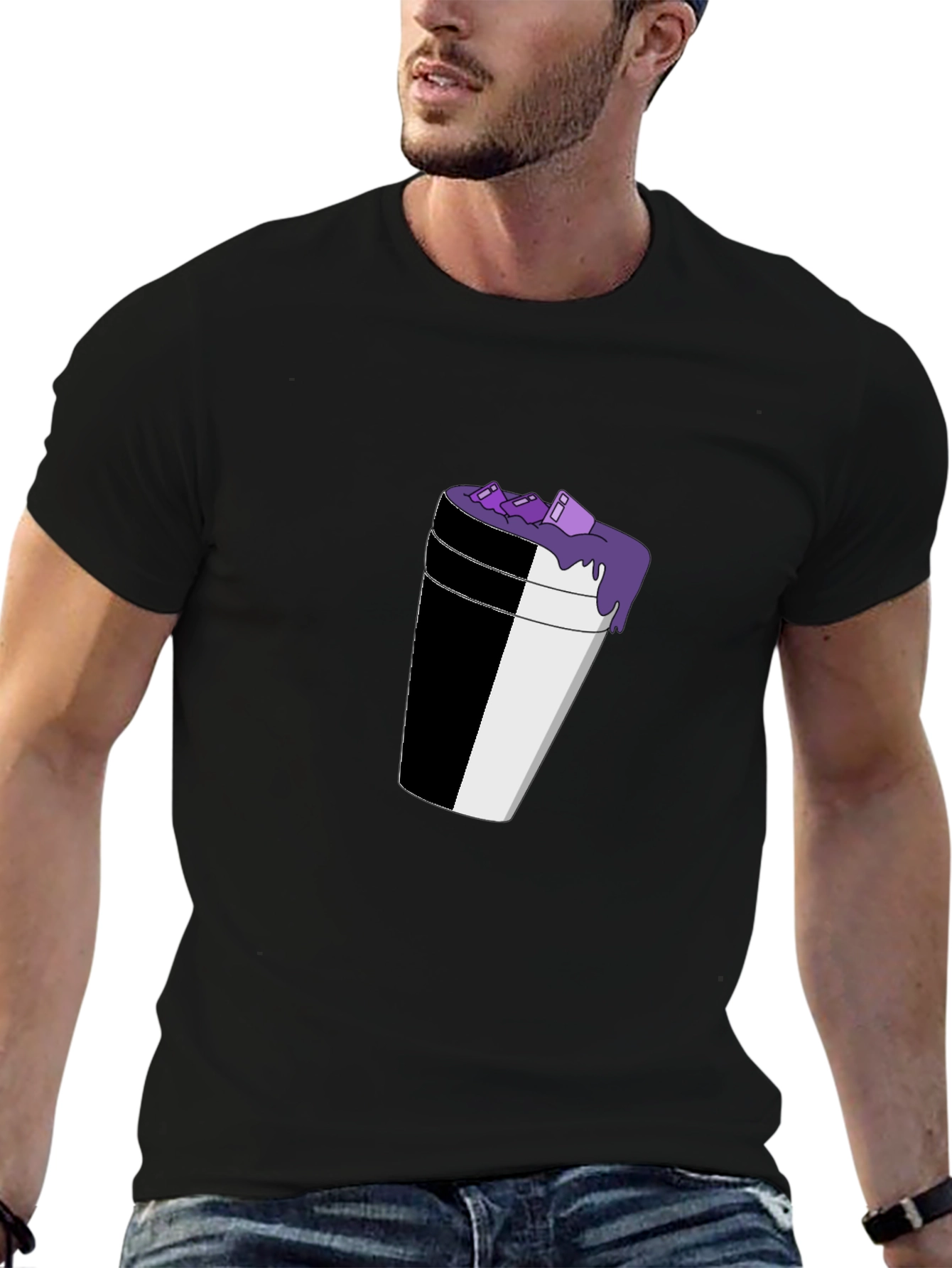 Lean Cup Graphic Black T-Shirt