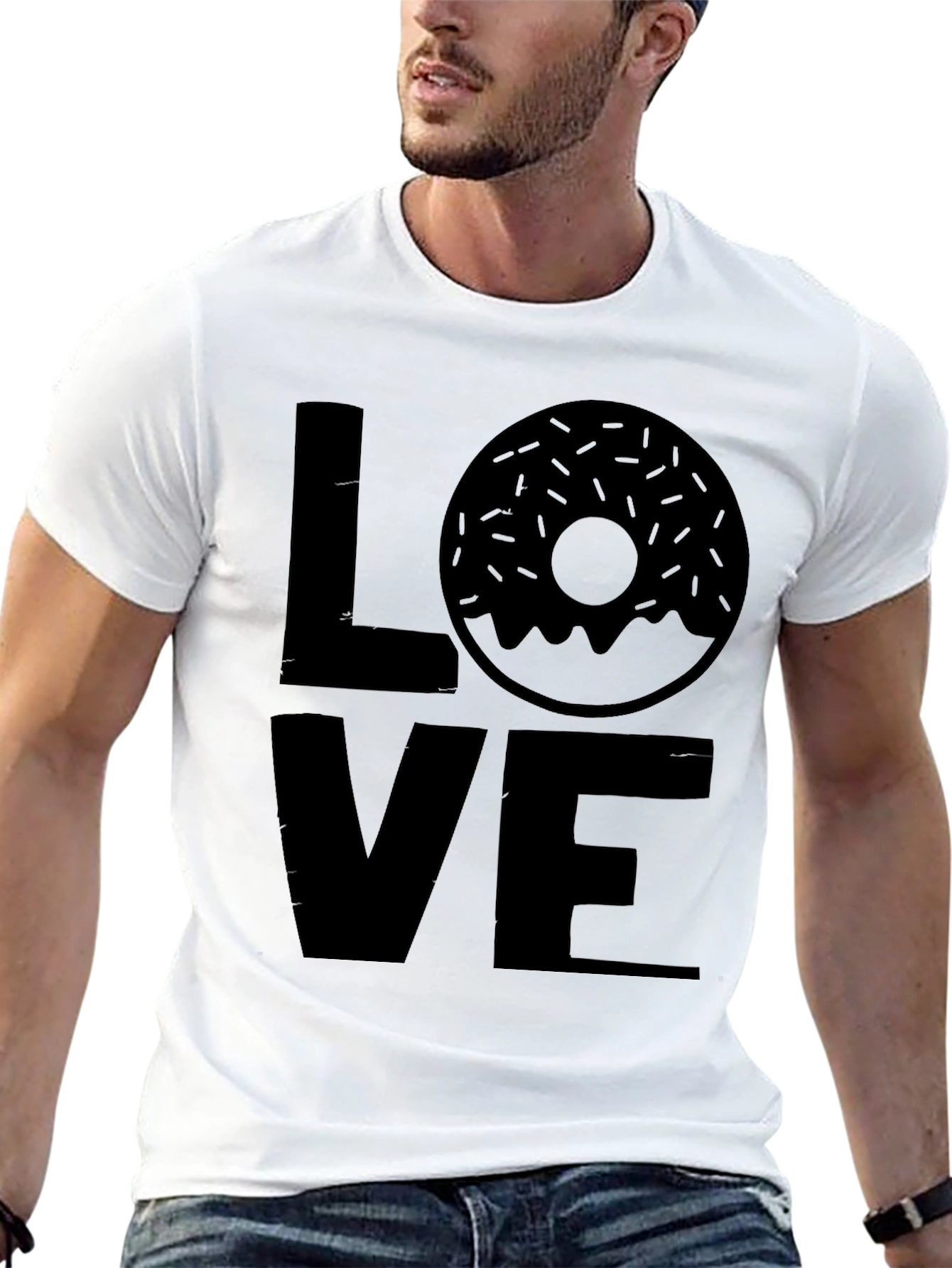 Love Donut Black Graphic Tee