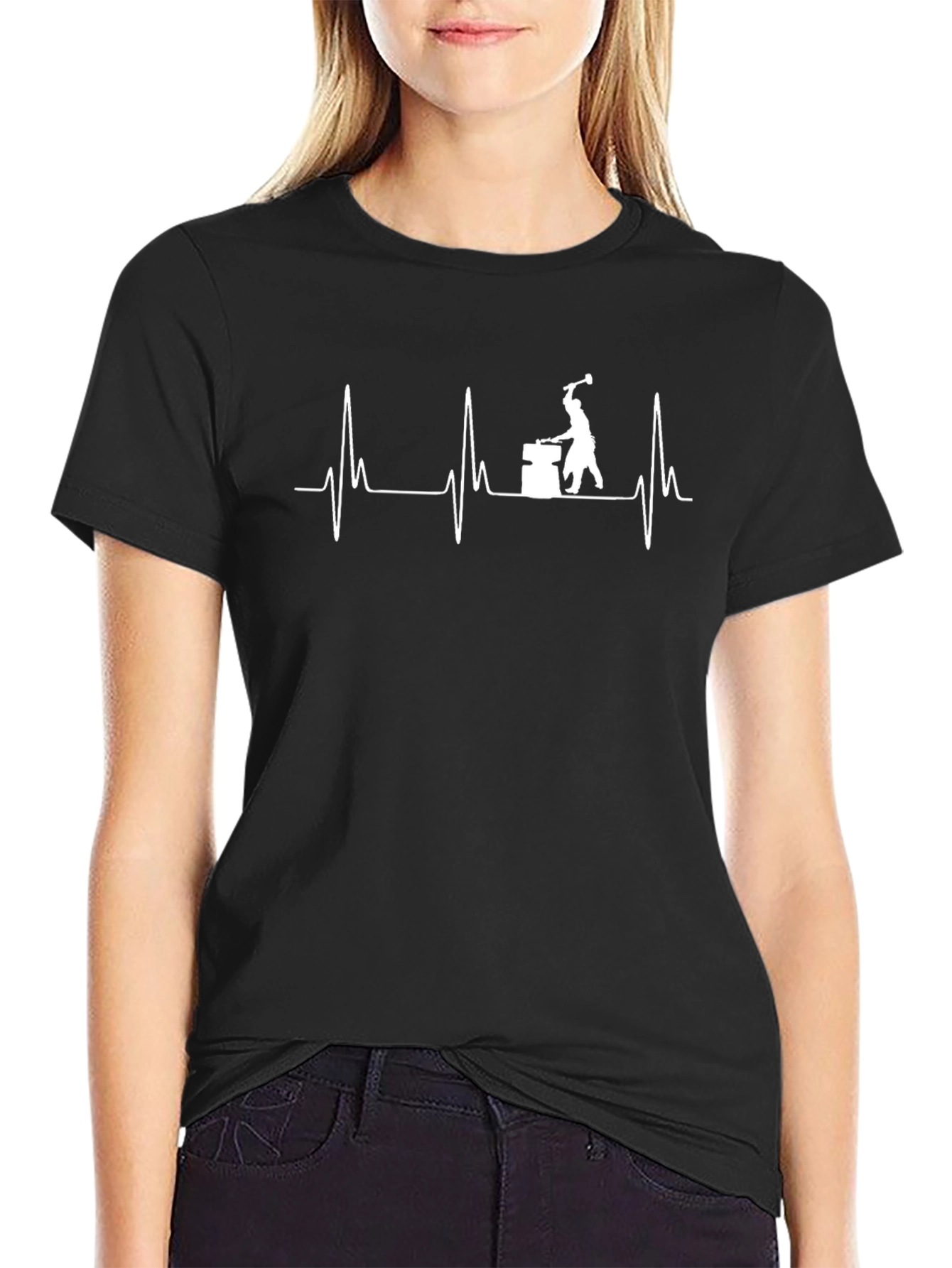 Blacksmith Heartbeat T-Shirt - Forging Passion!