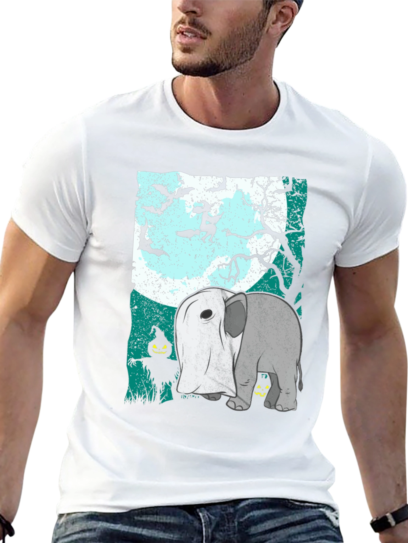 Halloween Elephant Ghost T-Shirt