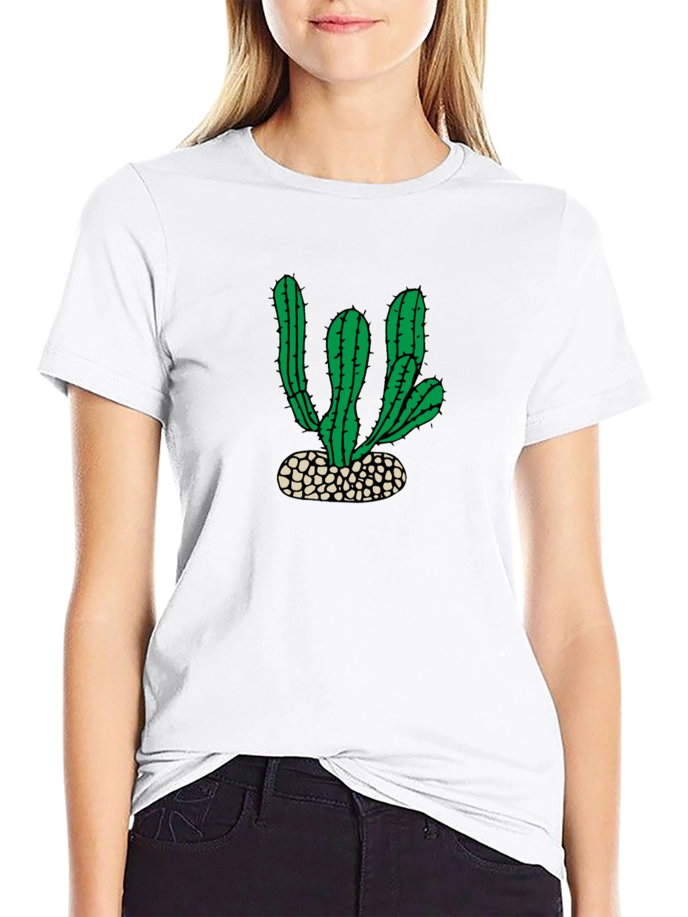 Cactus Tee: Green Desert Plant Design