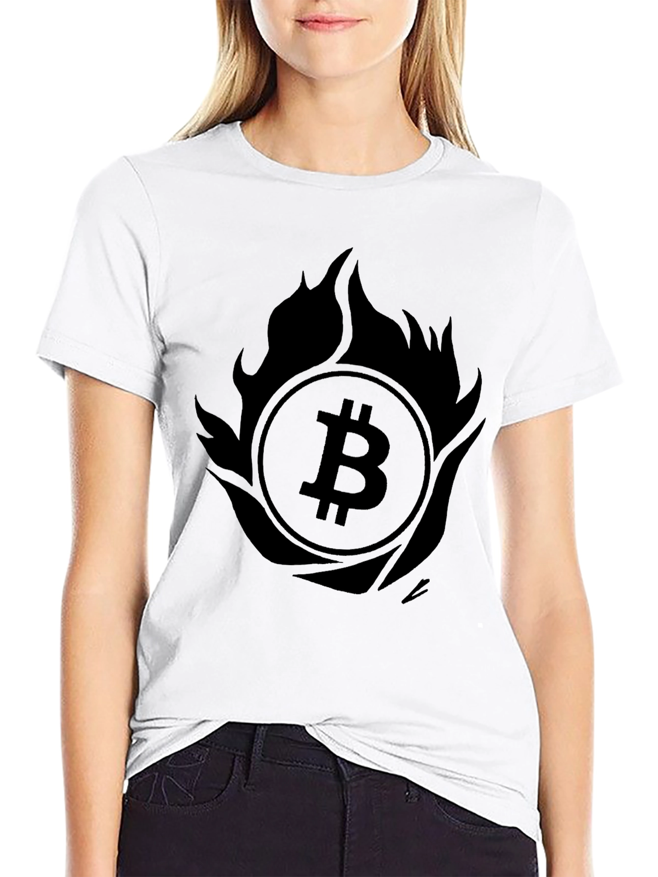 Bitcoin Flame Graphic Tee - Crypto Enthusiast Apparel