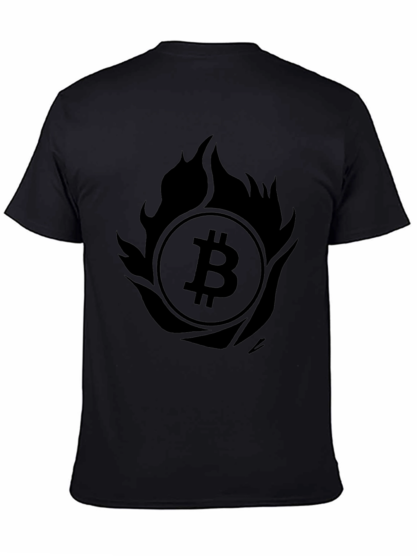 Bitcoin Flame Graphic Tee - Crypto Enthusiast Apparel