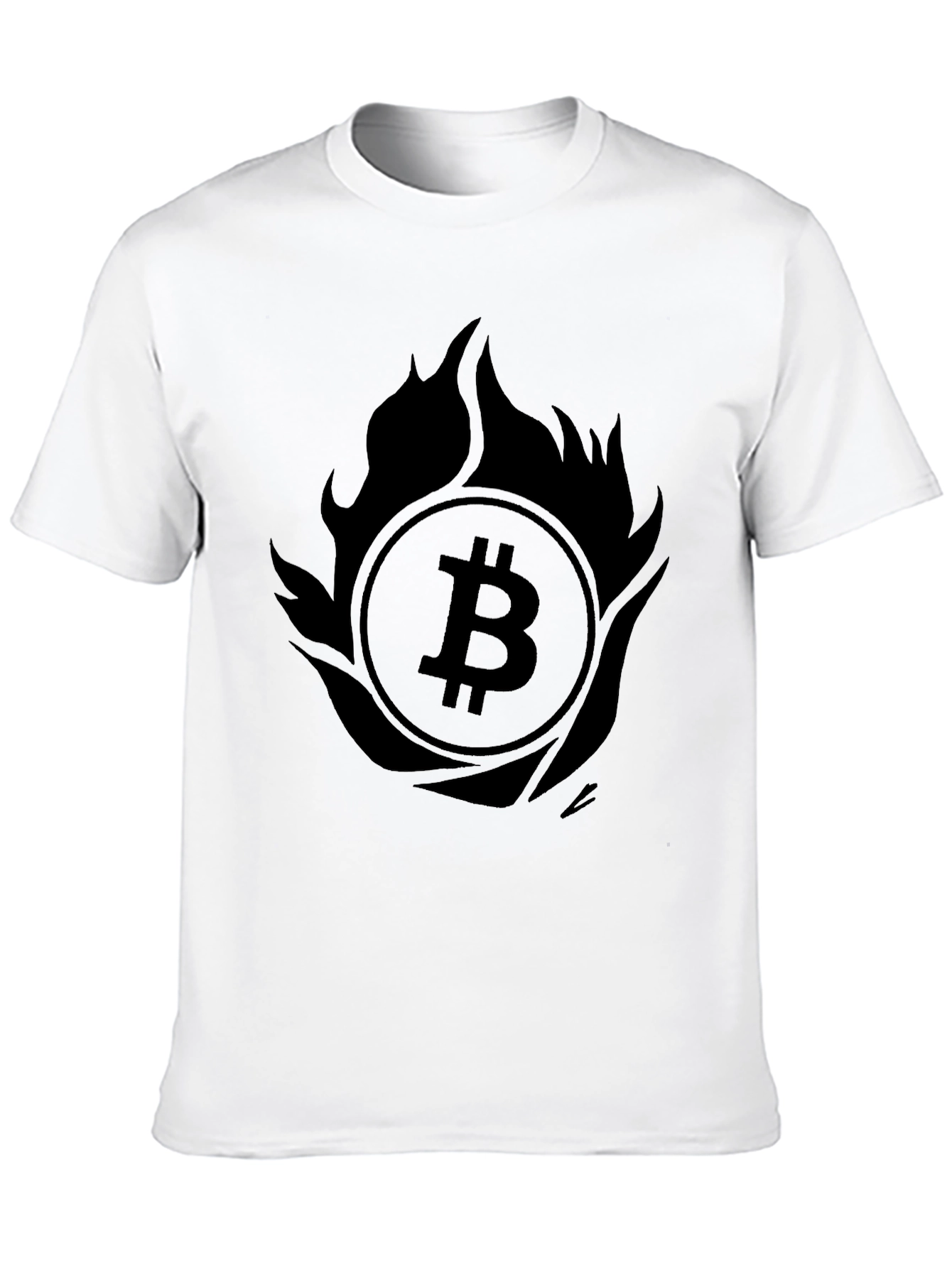 Bitcoin Flame Graphic Tee - Crypto Enthusiast Apparel