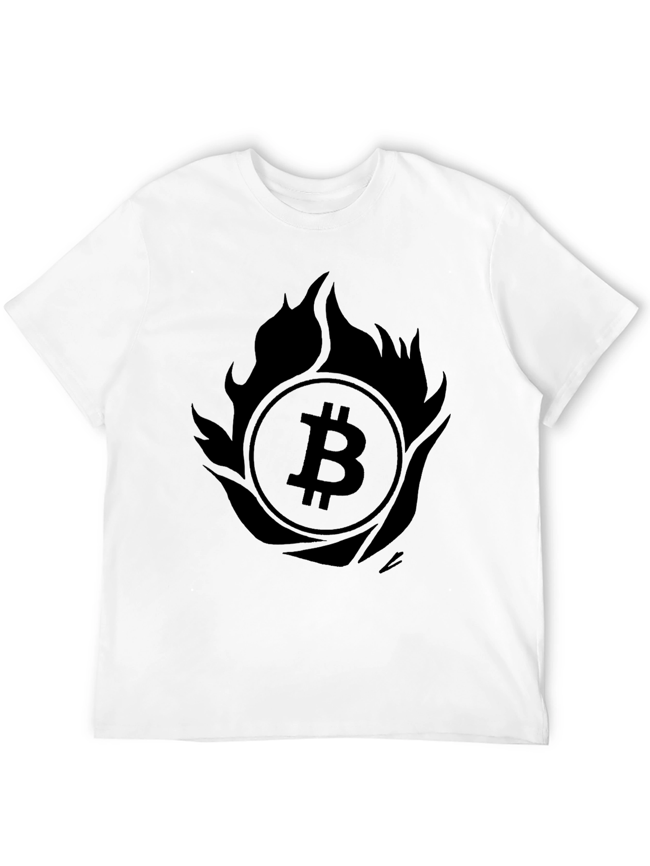 Bitcoin Flame Graphic Tee - Crypto Enthusiast Apparel