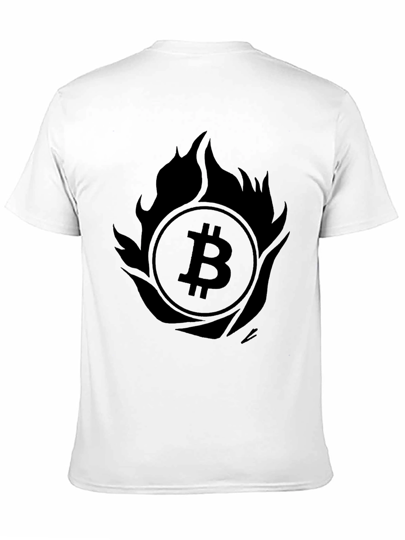 Bitcoin Flame Graphic Tee - Crypto Enthusiast Apparel