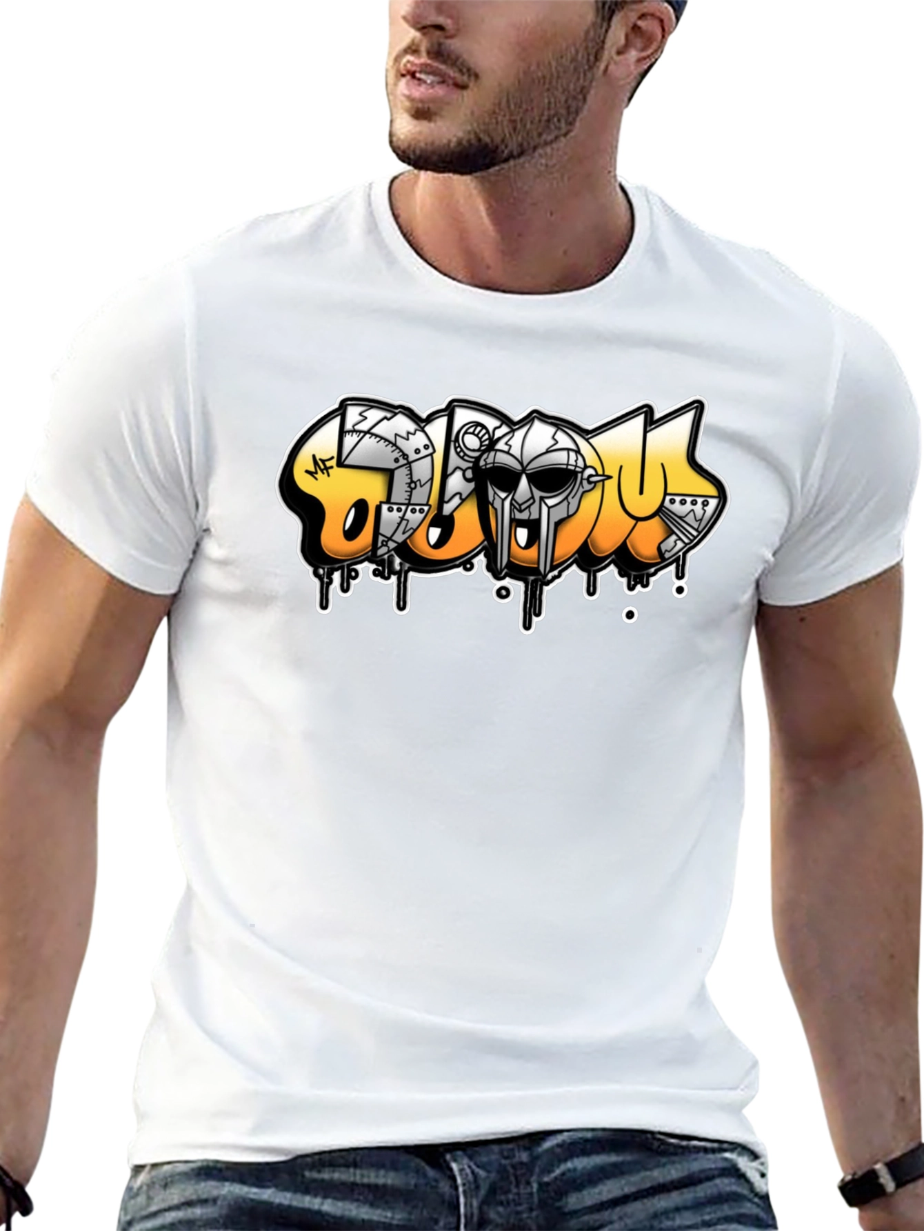 MF DOOM Graffiti Art Black T-Shirt
