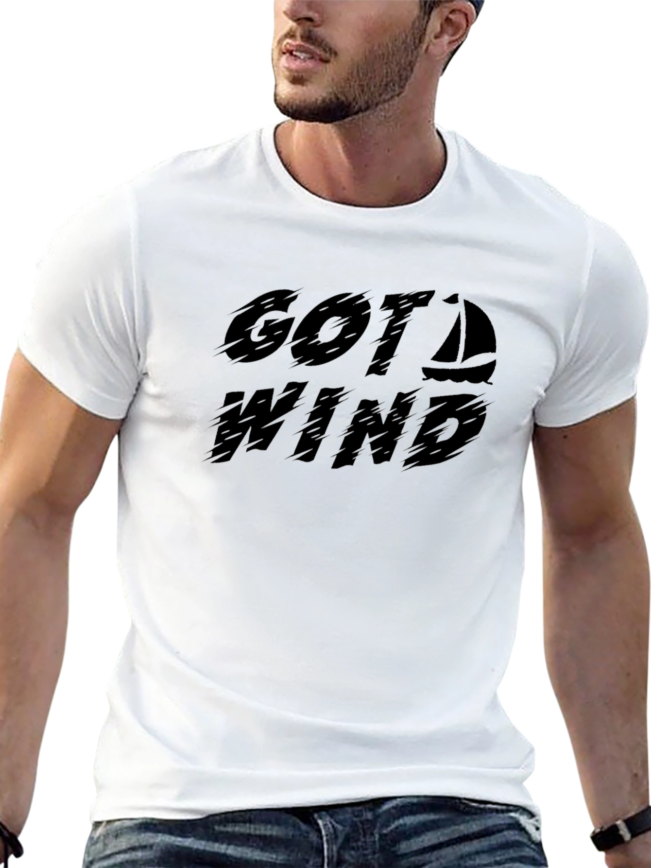 Got Wind Sailing T-Shirt - Black Graphic Tee