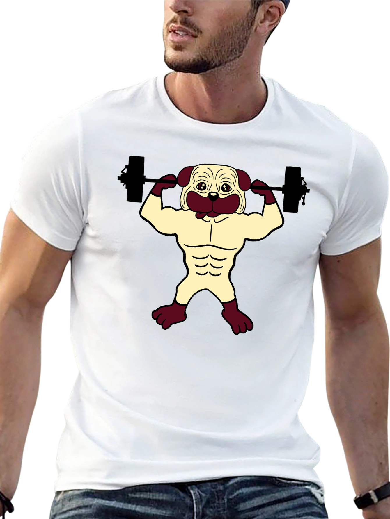 Pug Gym Black T-Shirt
