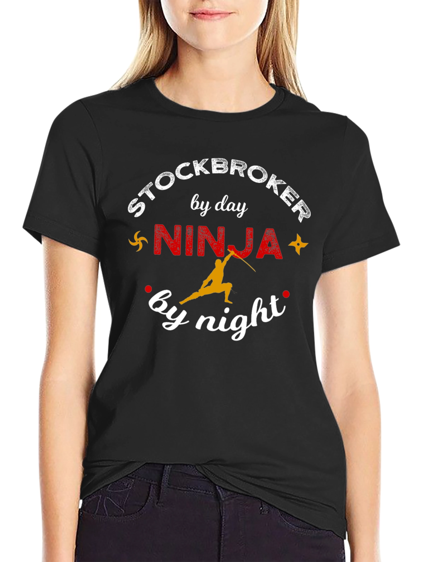Stockbroker Ninja T-Shirt - Funny Day & Night Tee