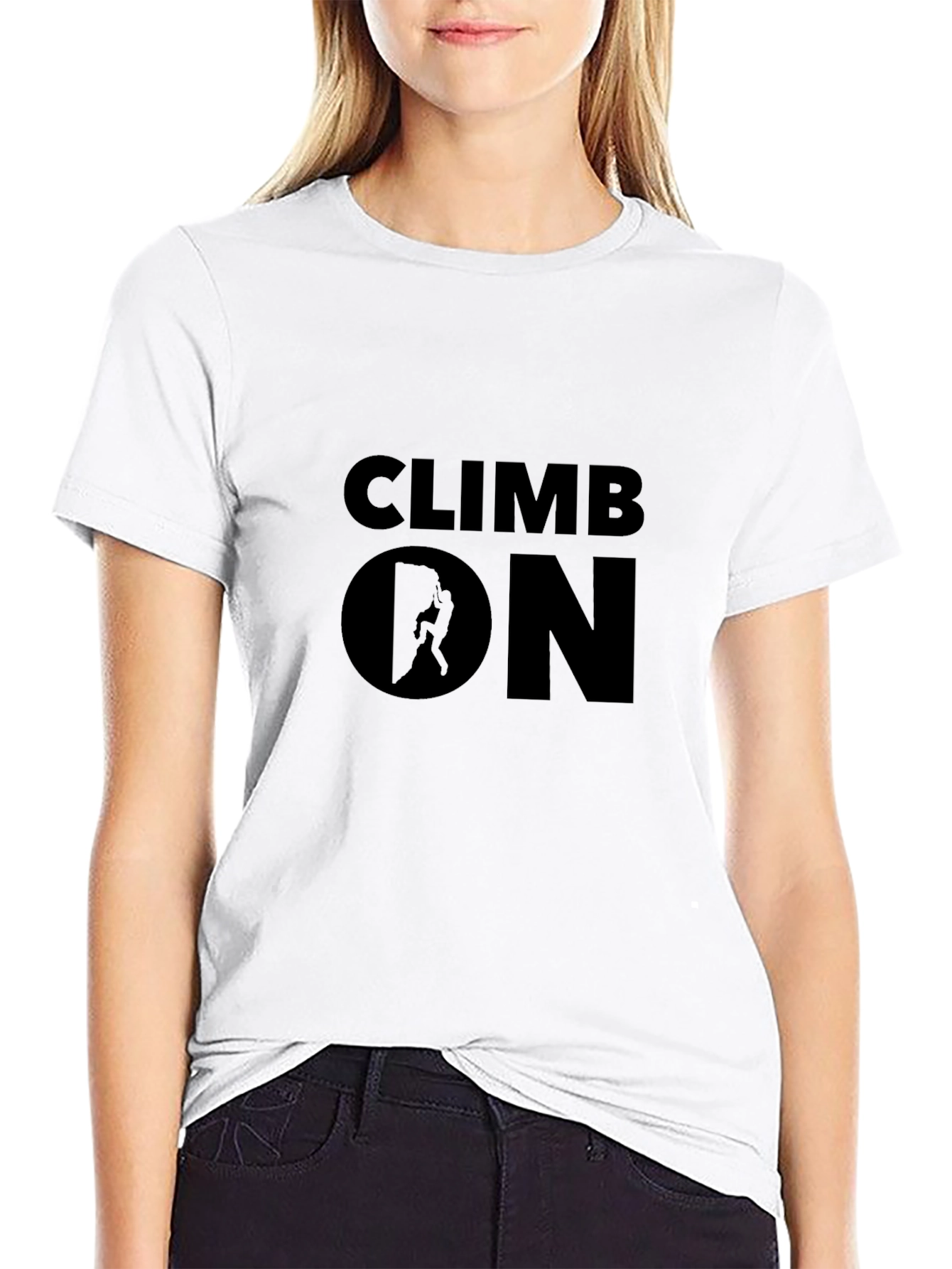Climb On Graphic T-Shirt - Black Crew Neck Tee