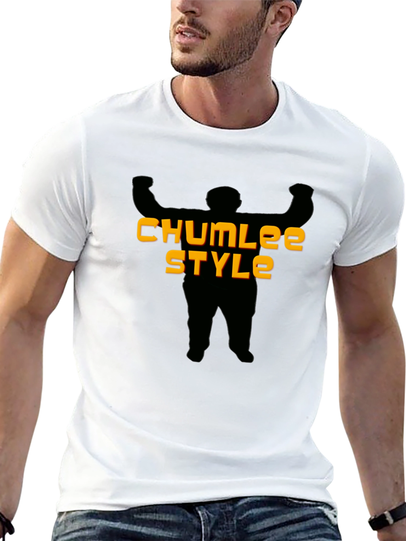 Chumlee Style Black Graphic T-Shirt