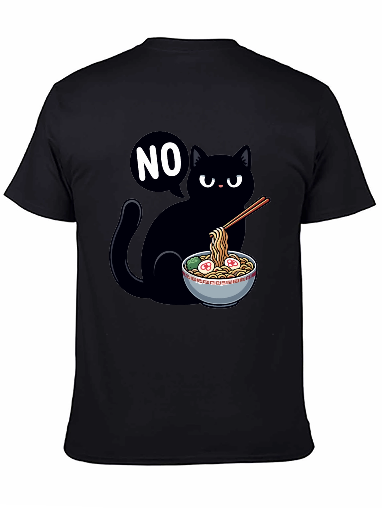 Black Cat Ramen T-Shirt - NO Attitude