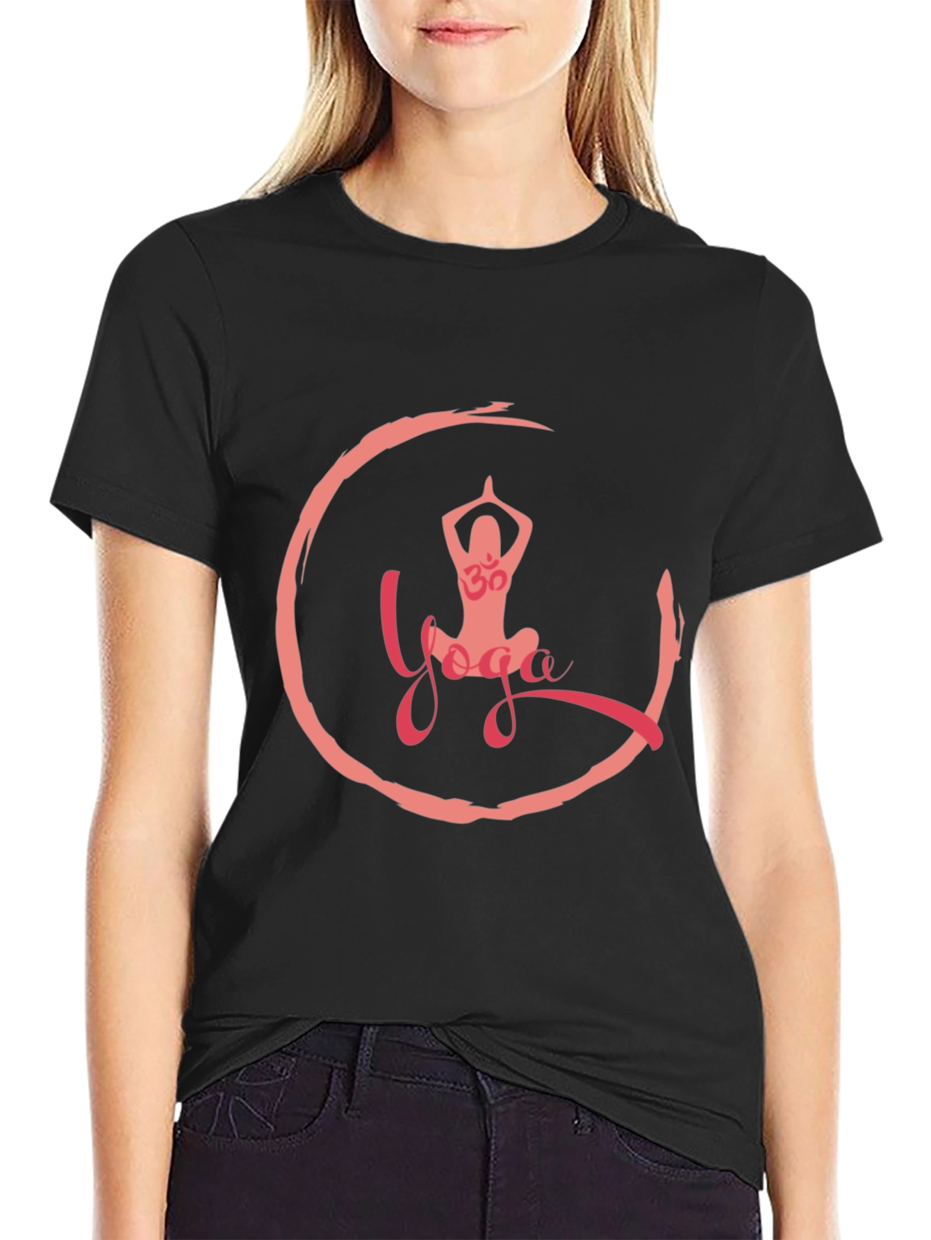 Yoga T-Shirt: Om Circle Design