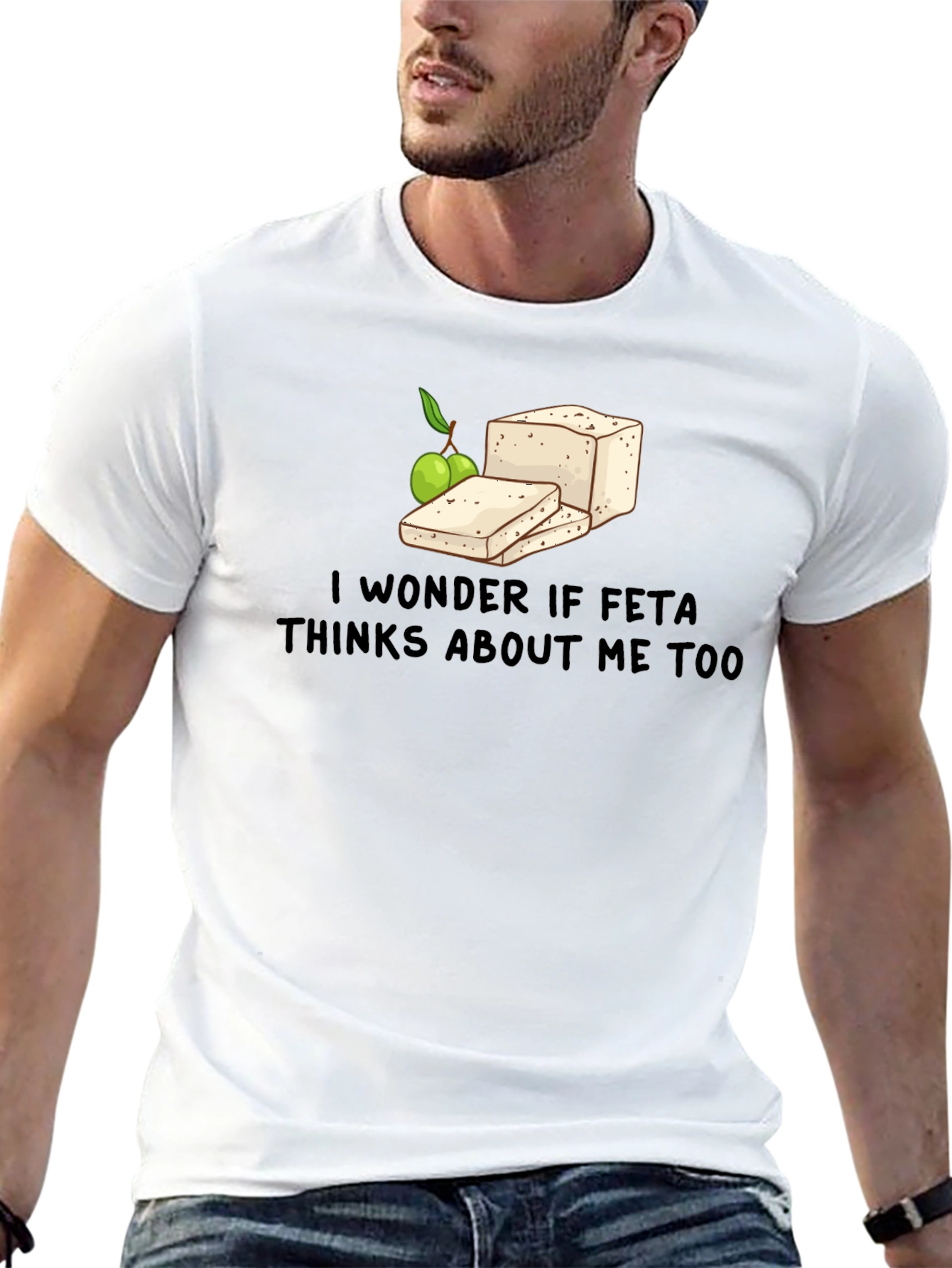 Feta Cheese Lovers Graphic T-Shirt