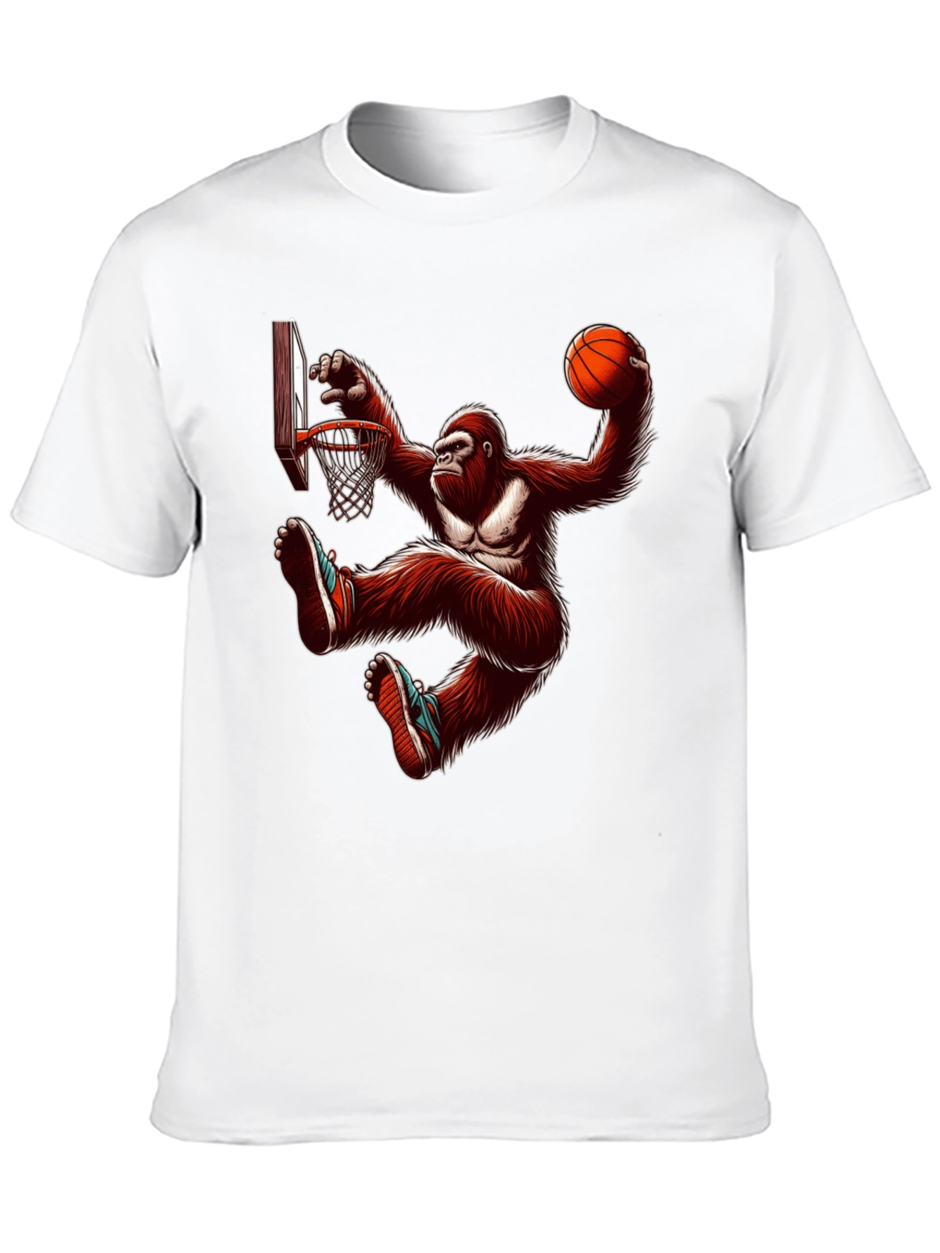 Gorilla Dunking Basketball T-Shirt