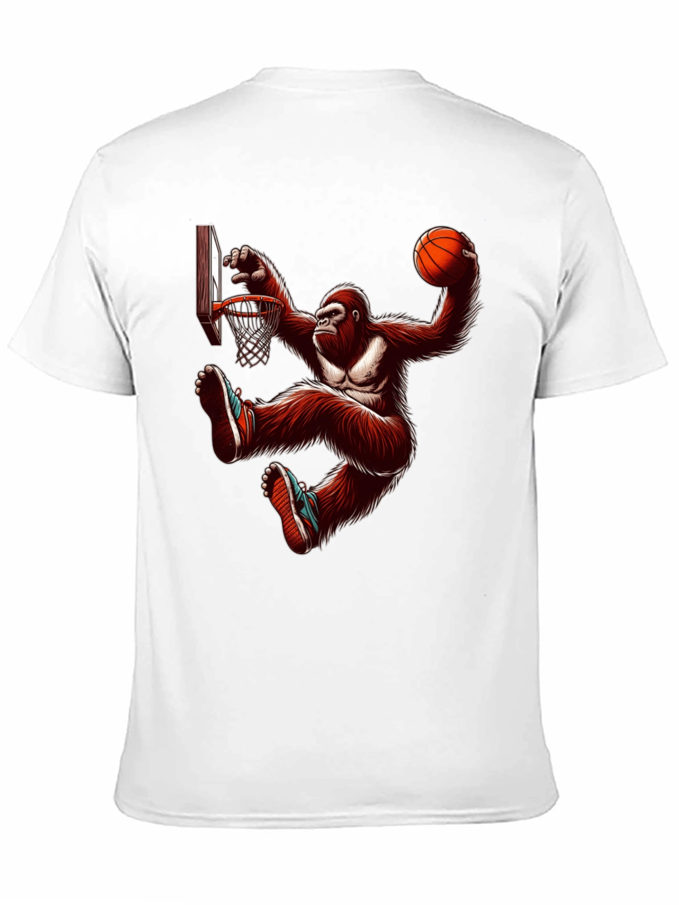 Gorilla Dunking Basketball T-Shirt