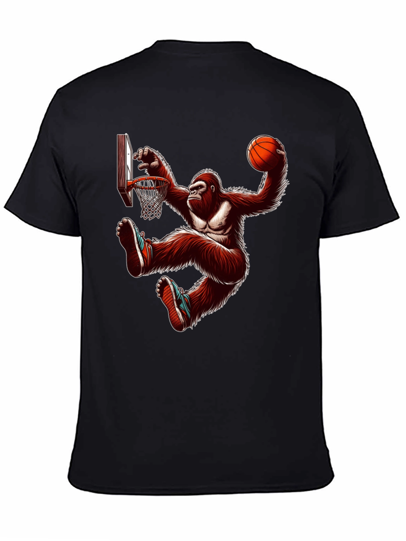 Gorilla Dunking Basketball T-Shirt