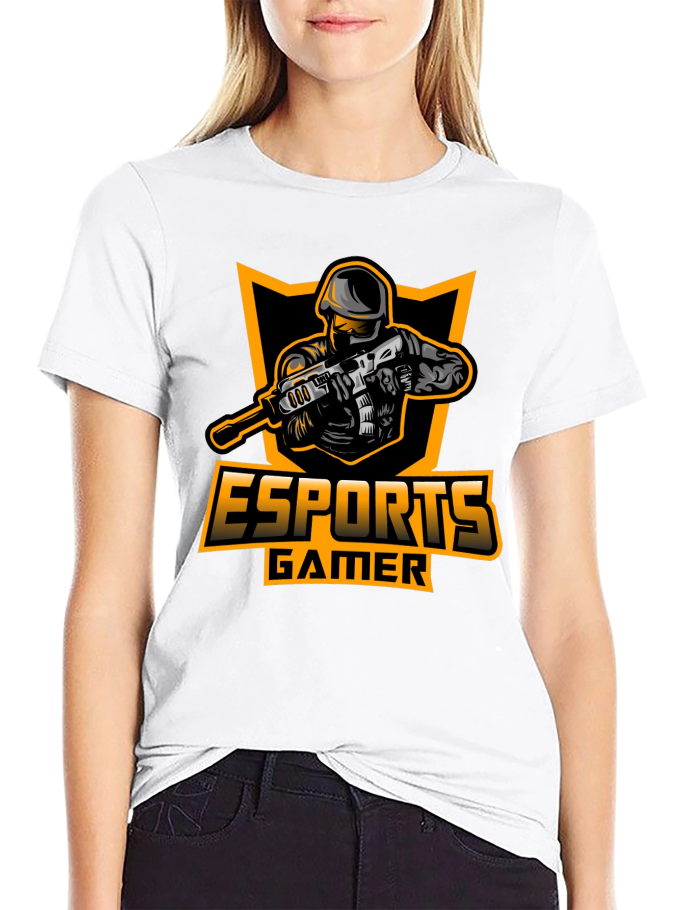 Esports Gamer Graphic Black T-Shirt