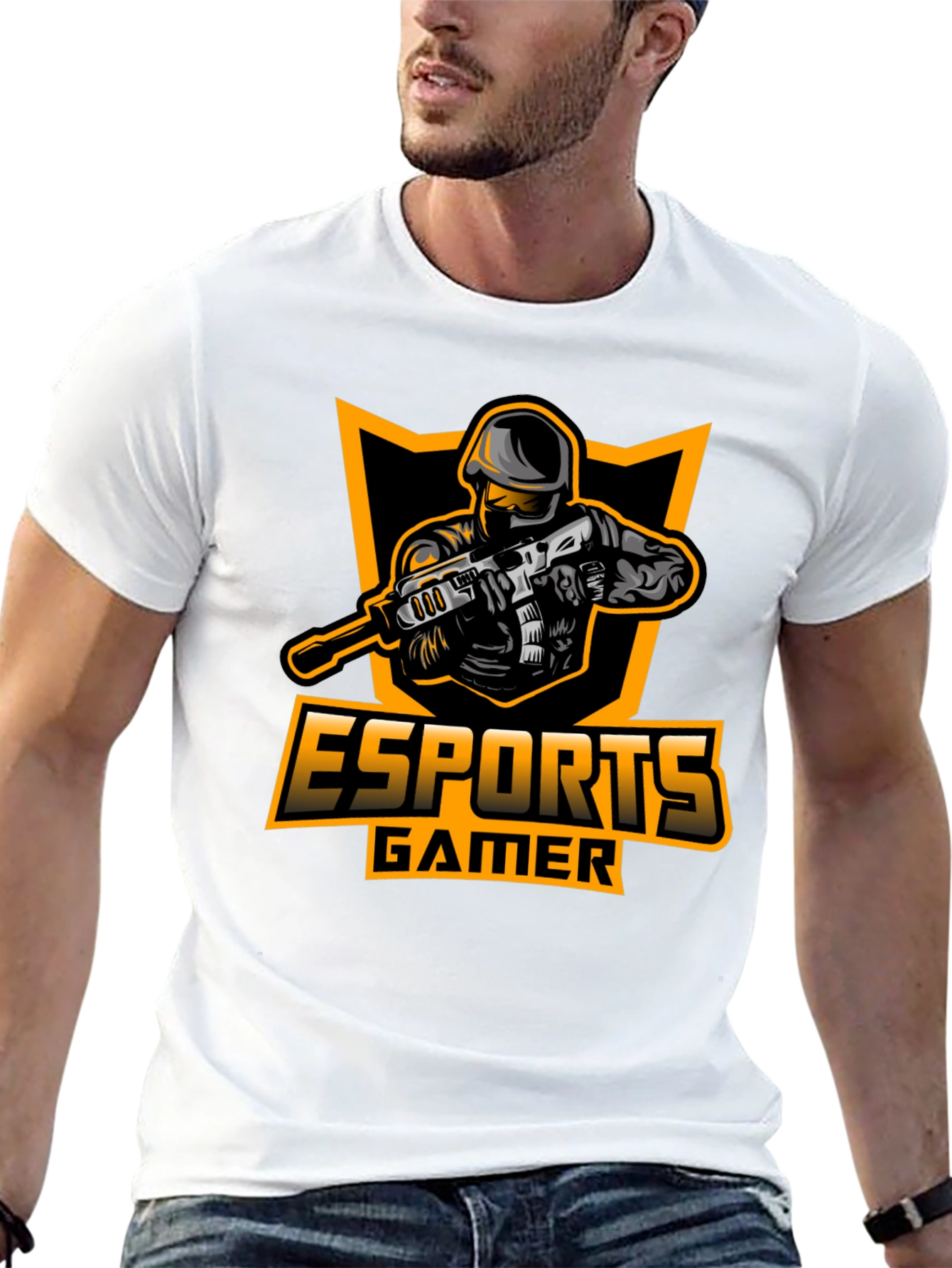 Esports Gamer Graphic Black T-Shirt