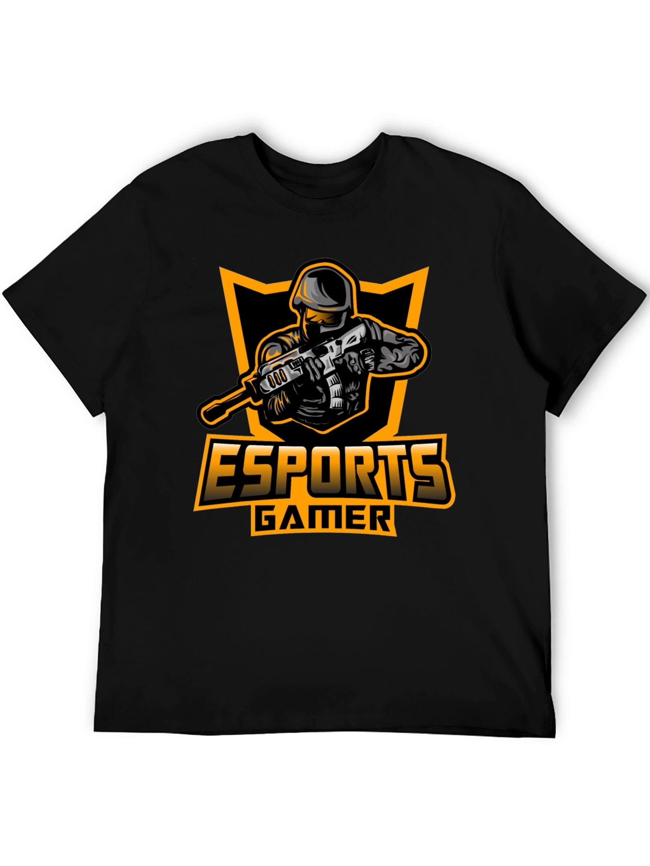 Esports Gamer Graphic Black T-Shirt