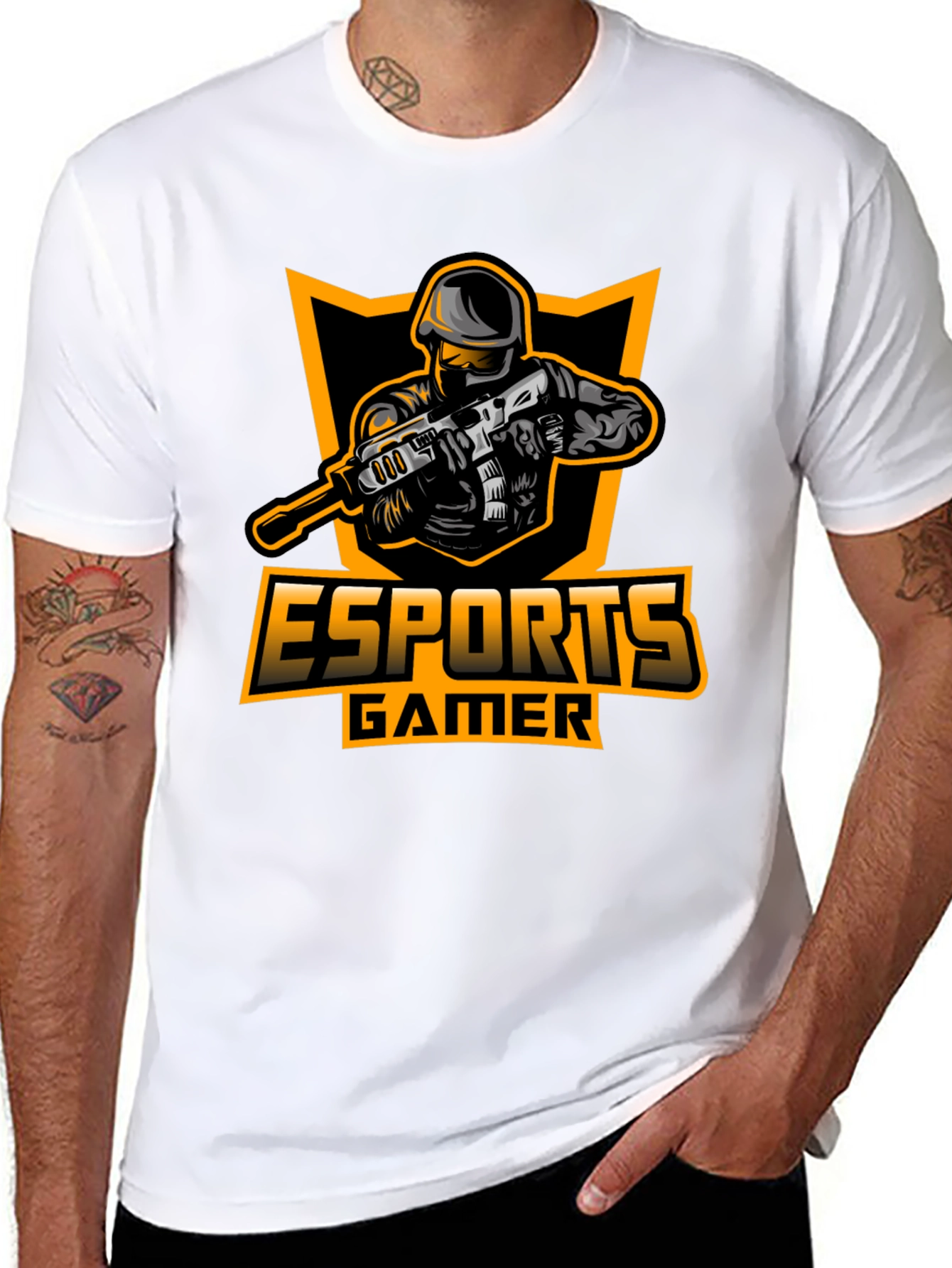 Esports Gamer Graphic Black T-Shirt