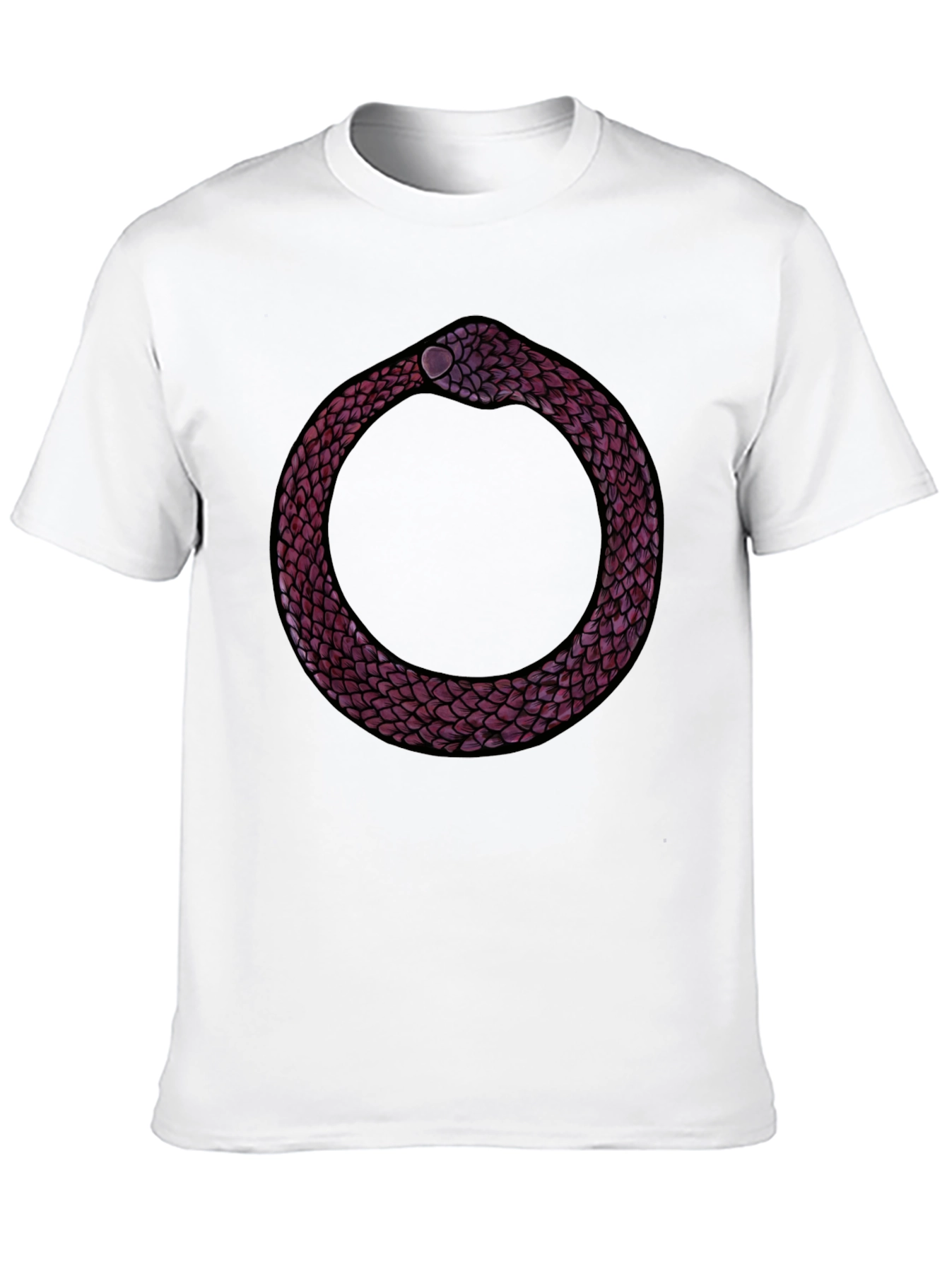 Ouroboros Snake Graphic Tee - Symbolic Design