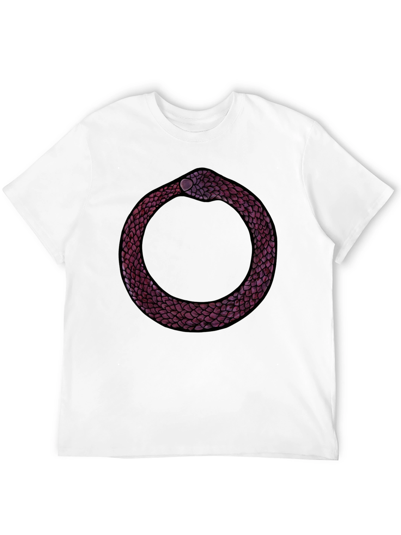 Ouroboros Snake Graphic Tee - Symbolic Design