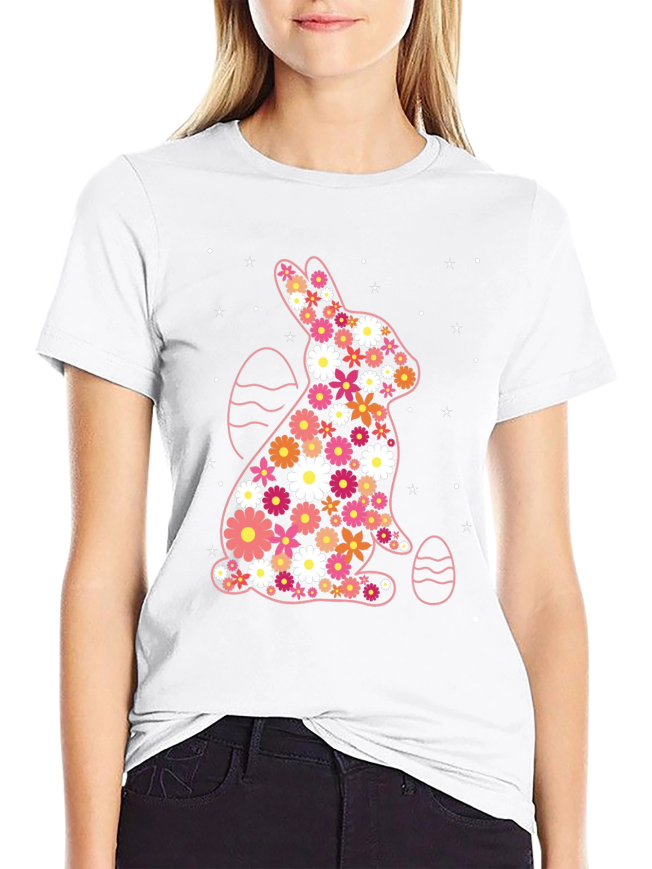 Floral Easter Bunny T-Shirt