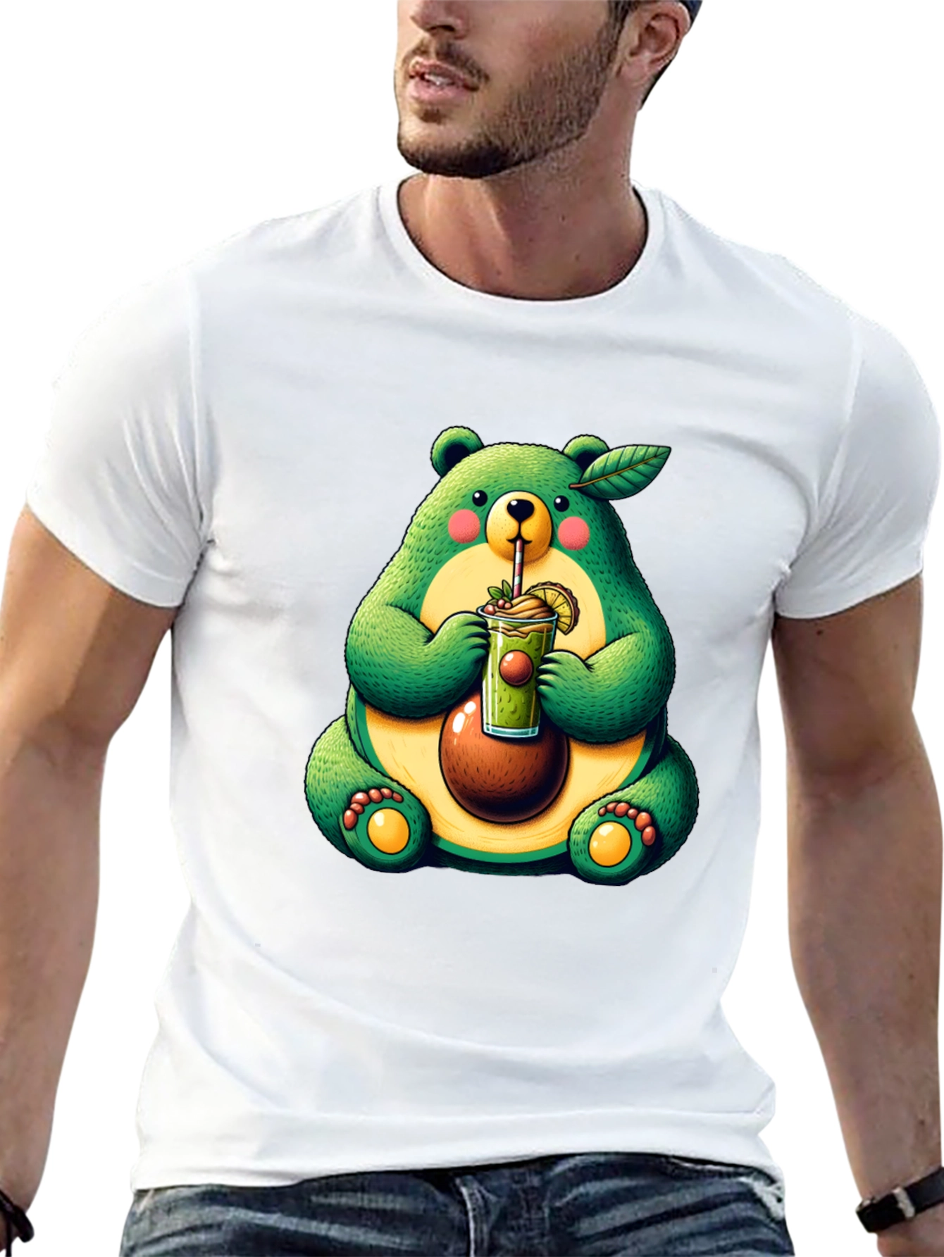 Avocado Bear Graphic Tee - Cute & Unique!