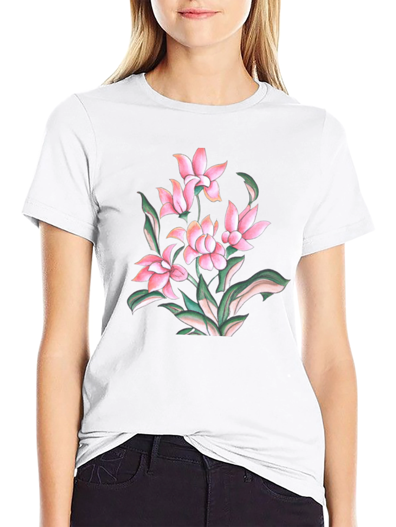 Floral Print Crew Neck T-Shirt