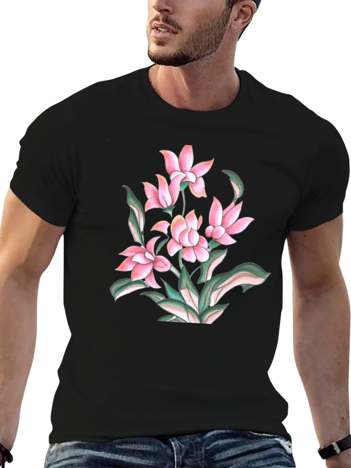 Floral Print Crew Neck T-Shirt