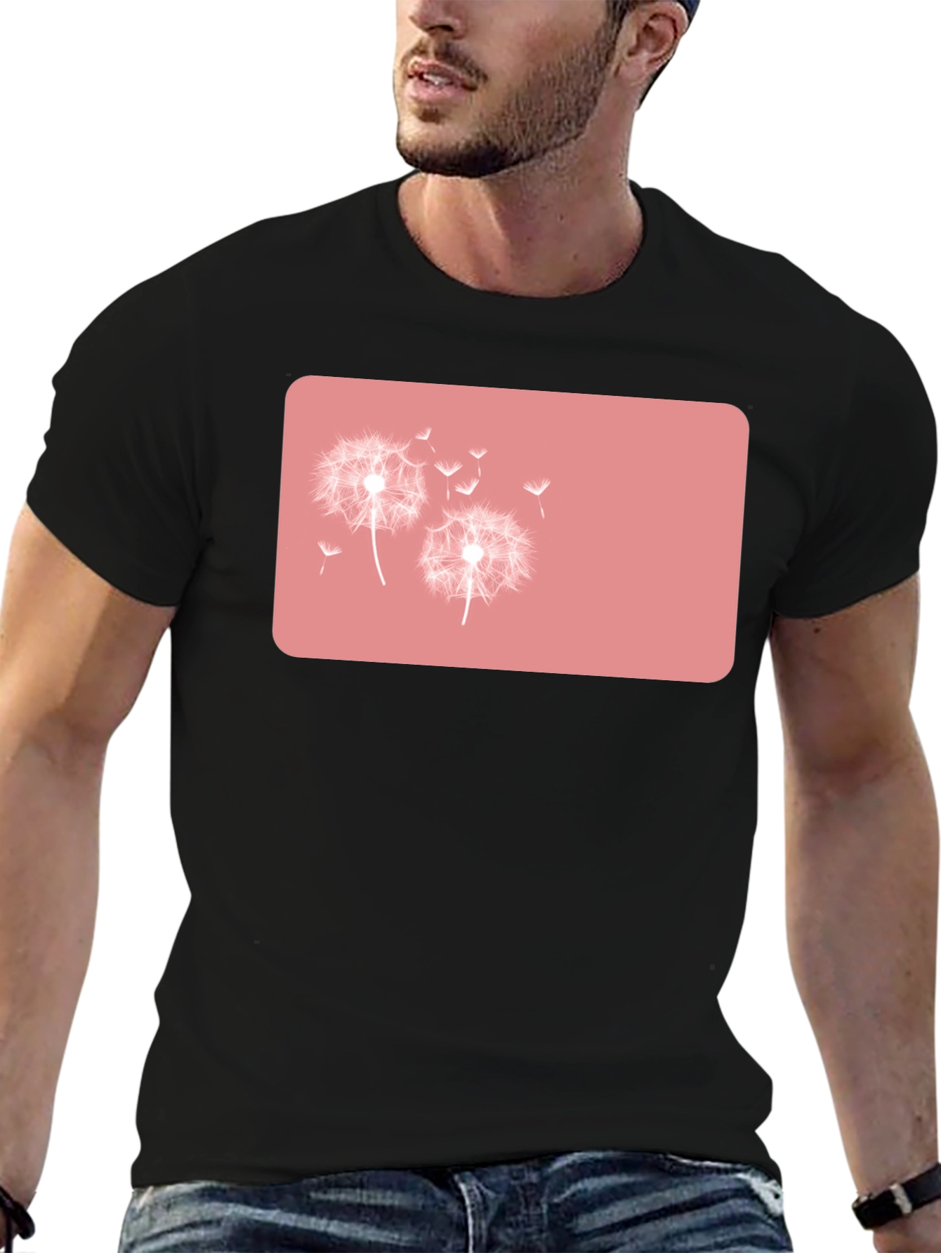Dandelion Graphic Black T-Shirt