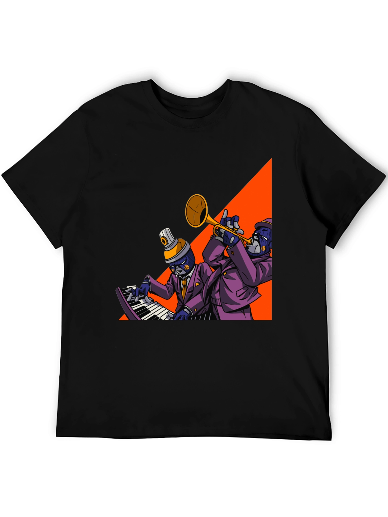 Jazz Duo Graphic Tee - Cool Musician T-Shirt