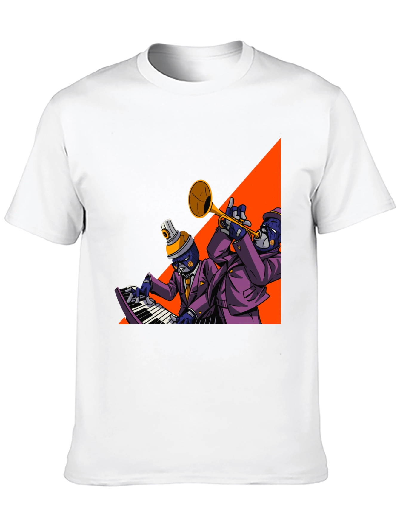 Jazz Duo Graphic Tee - Cool Musician T-Shirt