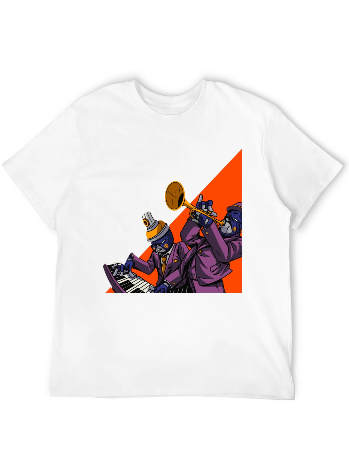 Jazz Duo Graphic Tee - Cool Musician T-Shirt