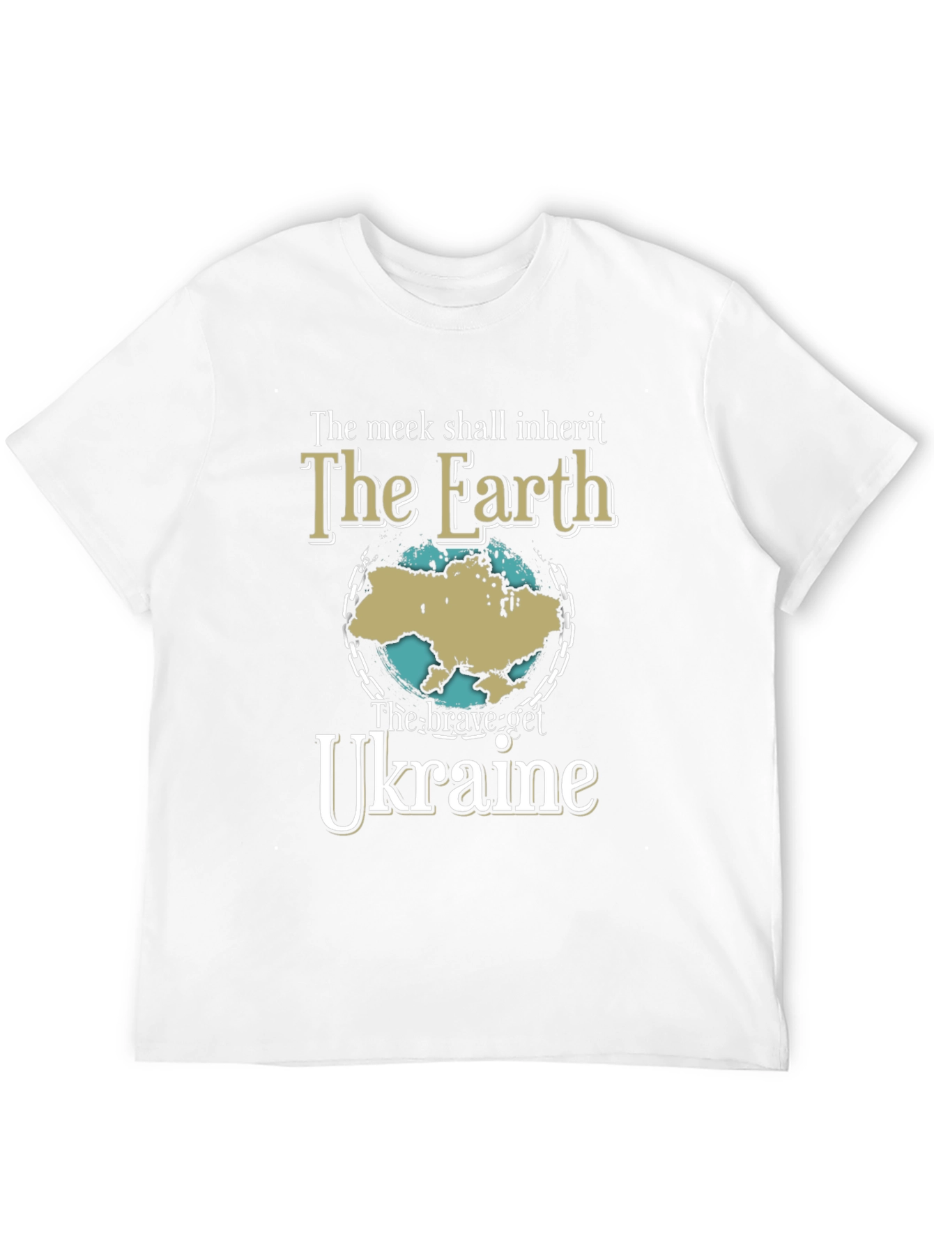 Ukraine Earth T-Shirt - Brave Get Ukraine Tee