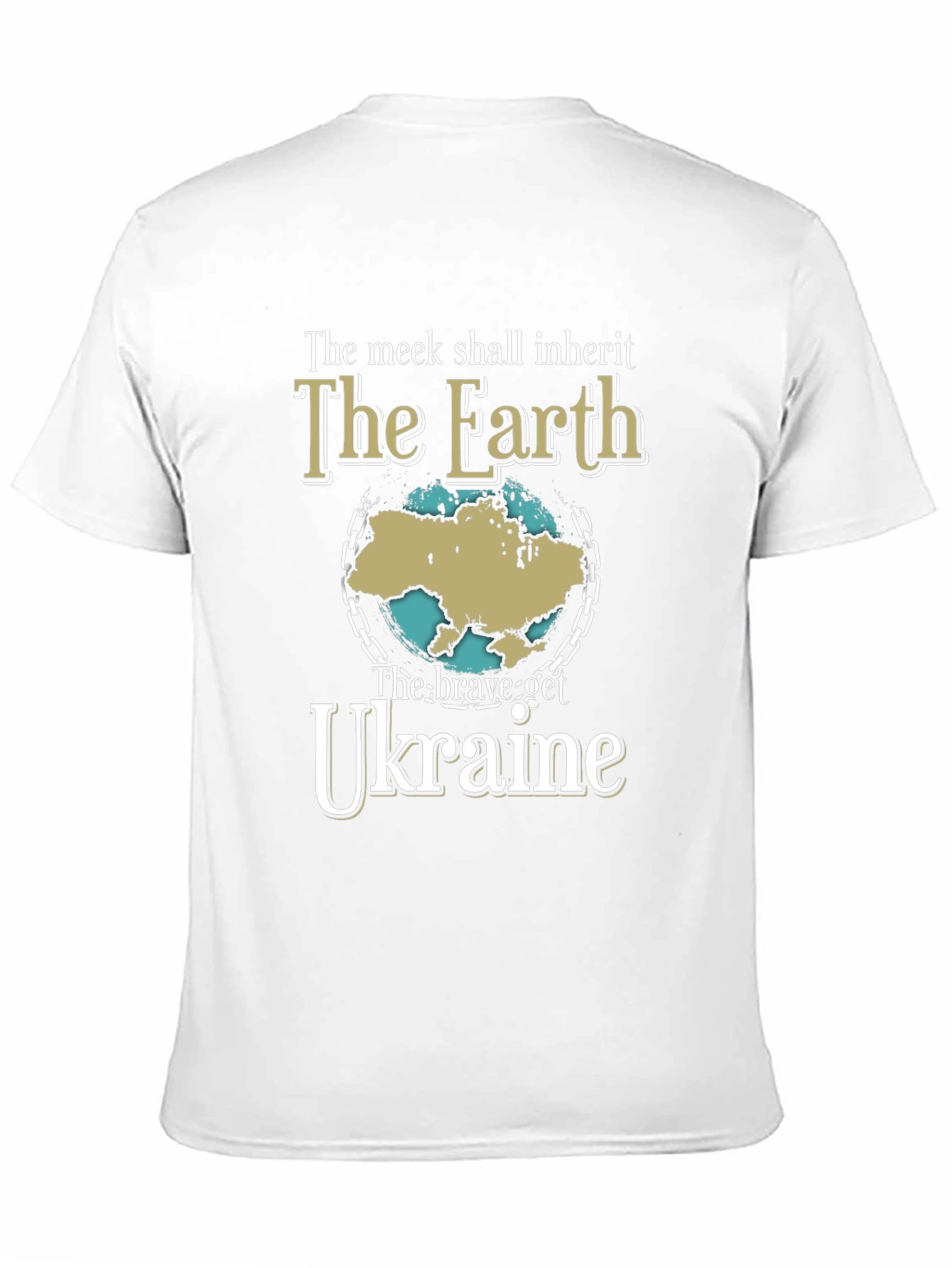 Ukraine Earth T-Shirt - Brave Get Ukraine Tee