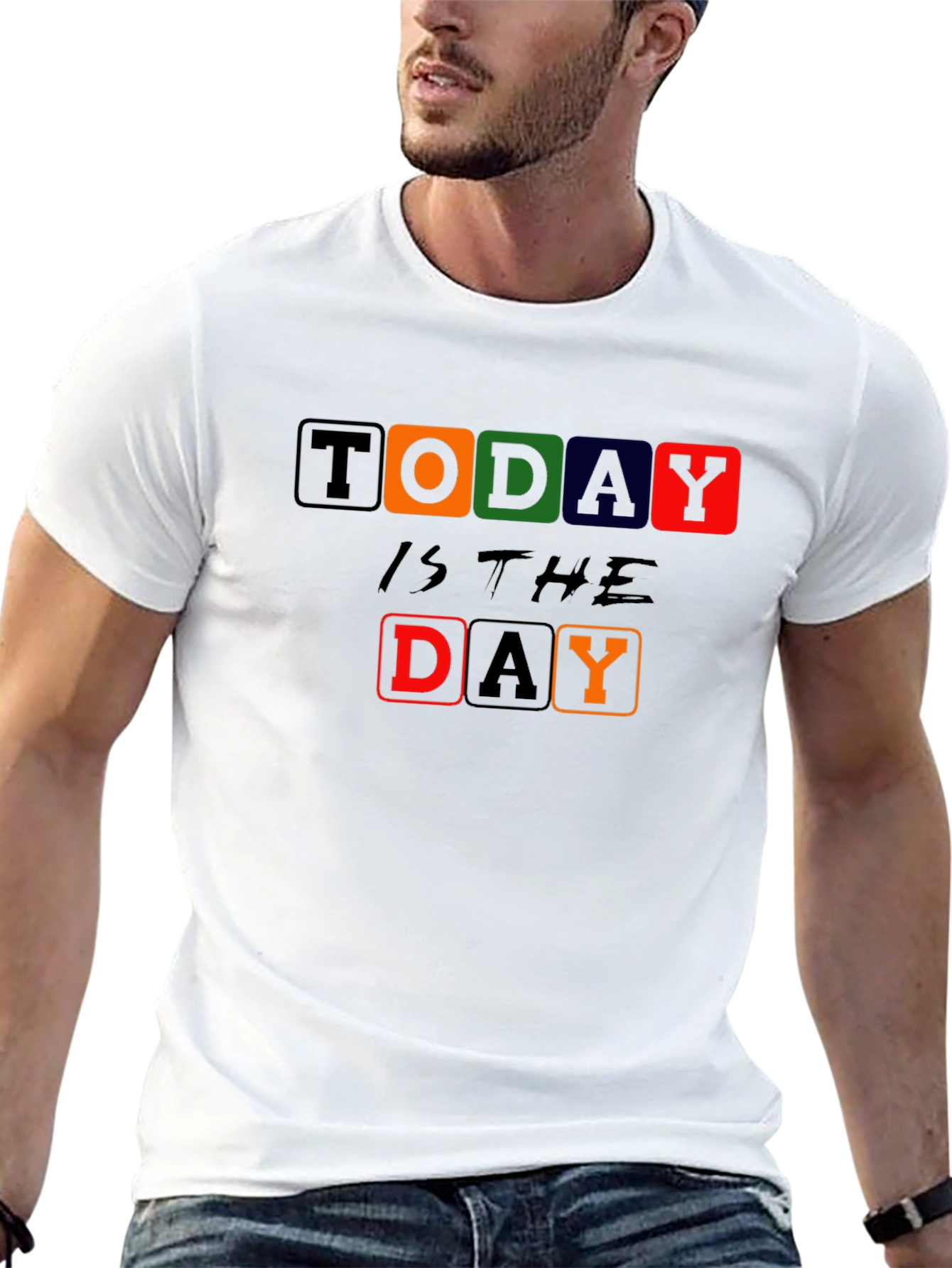 Today is the Day Graphic Print Black T-Shirt