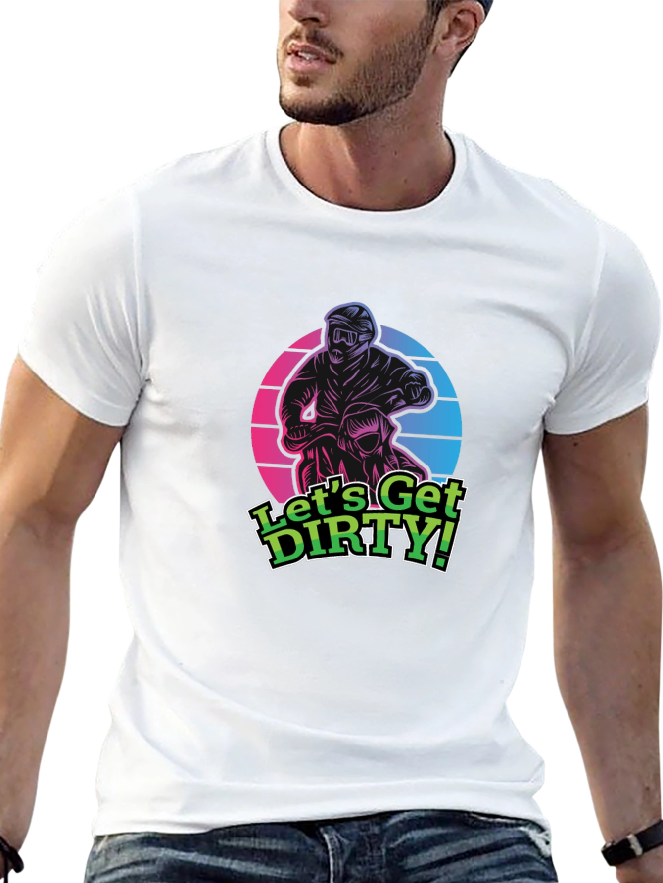 Lets Get Dirty! Motocross Graphic T-Shirt