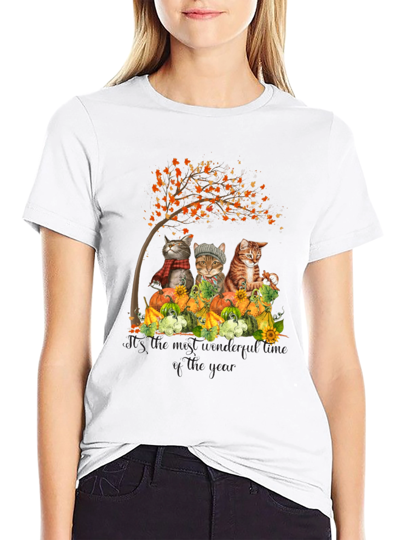 Autumn Cats T-Shirt: Wonderful Time of the Year Tee