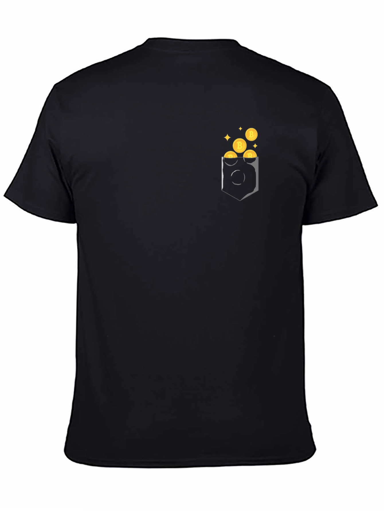 Bitcoin Pocket Graphic Tee - Black
