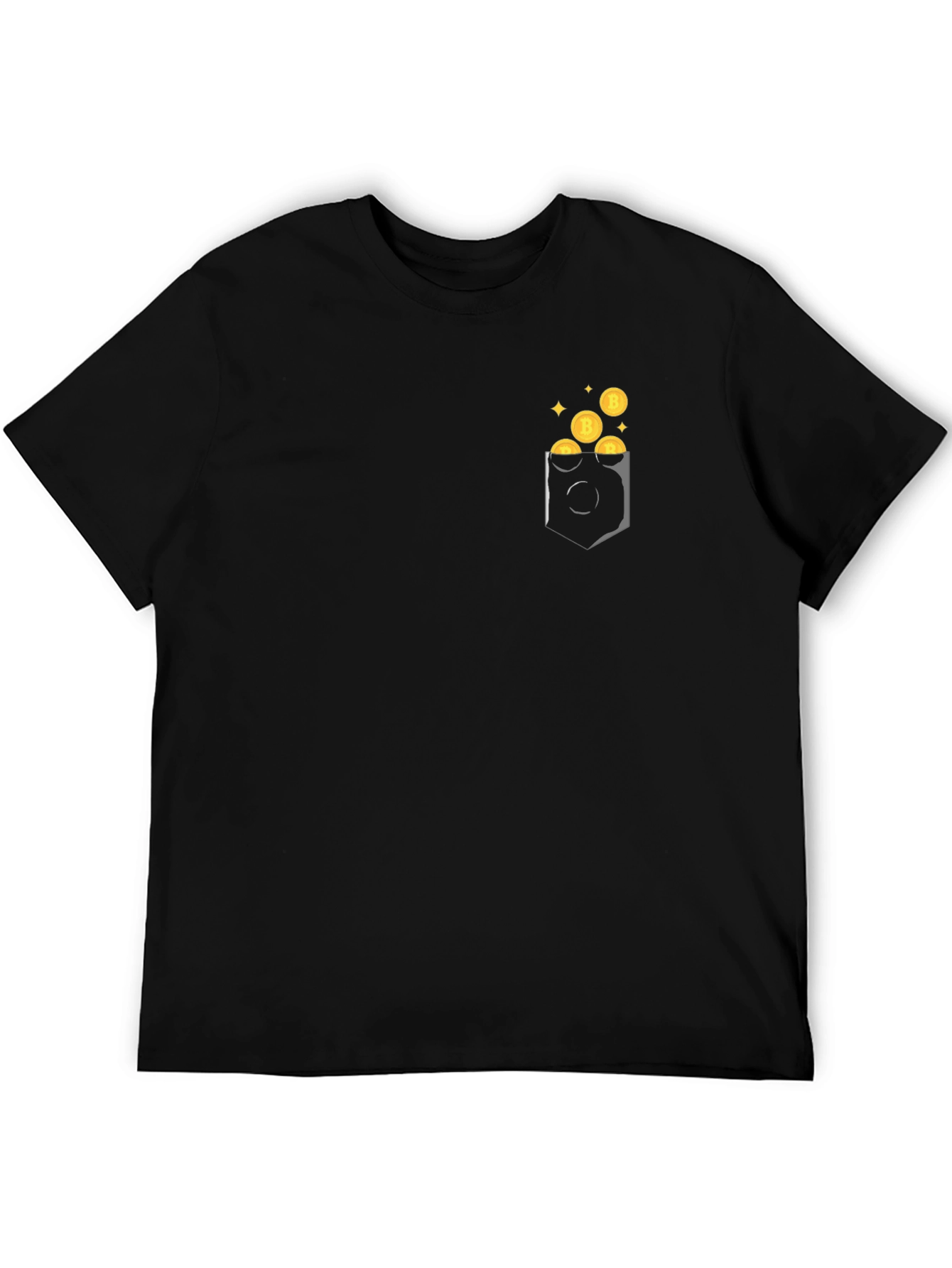 Bitcoin Pocket Graphic Tee - Black