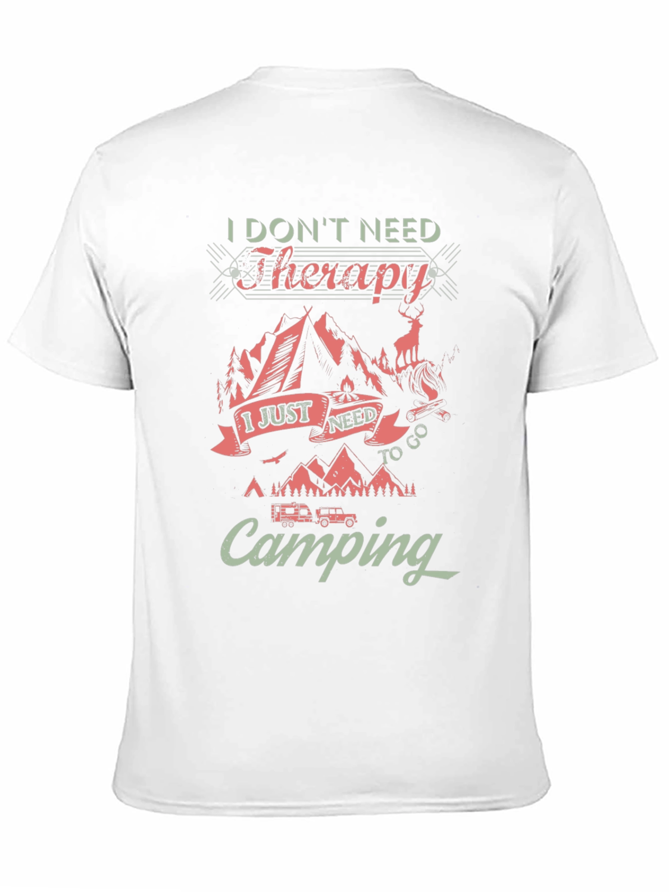 Camping Therapy Graphic Tee - Nature Lover Shirt