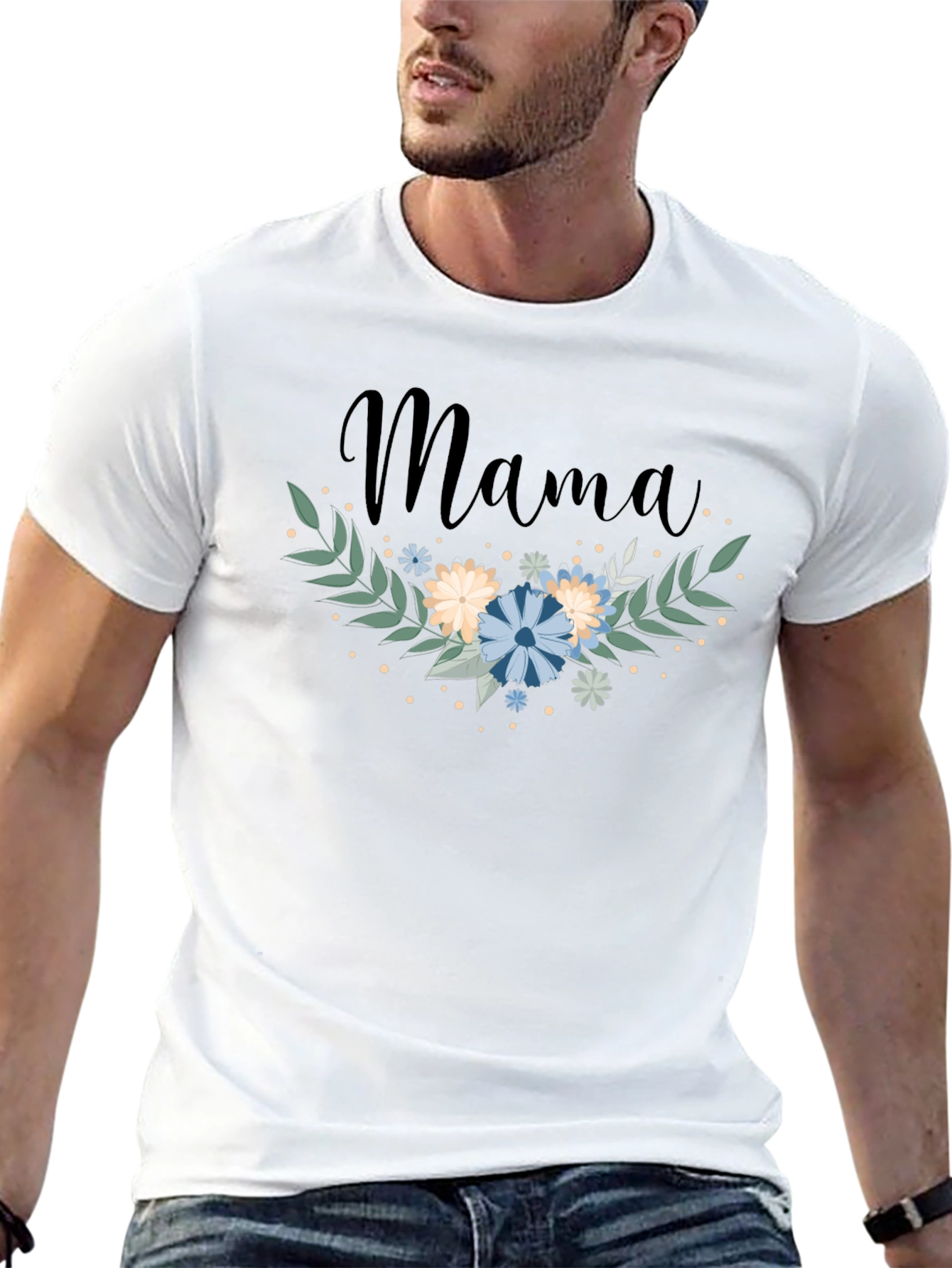 Mama Floral Graphic Tee - Trendy Mom Shirt