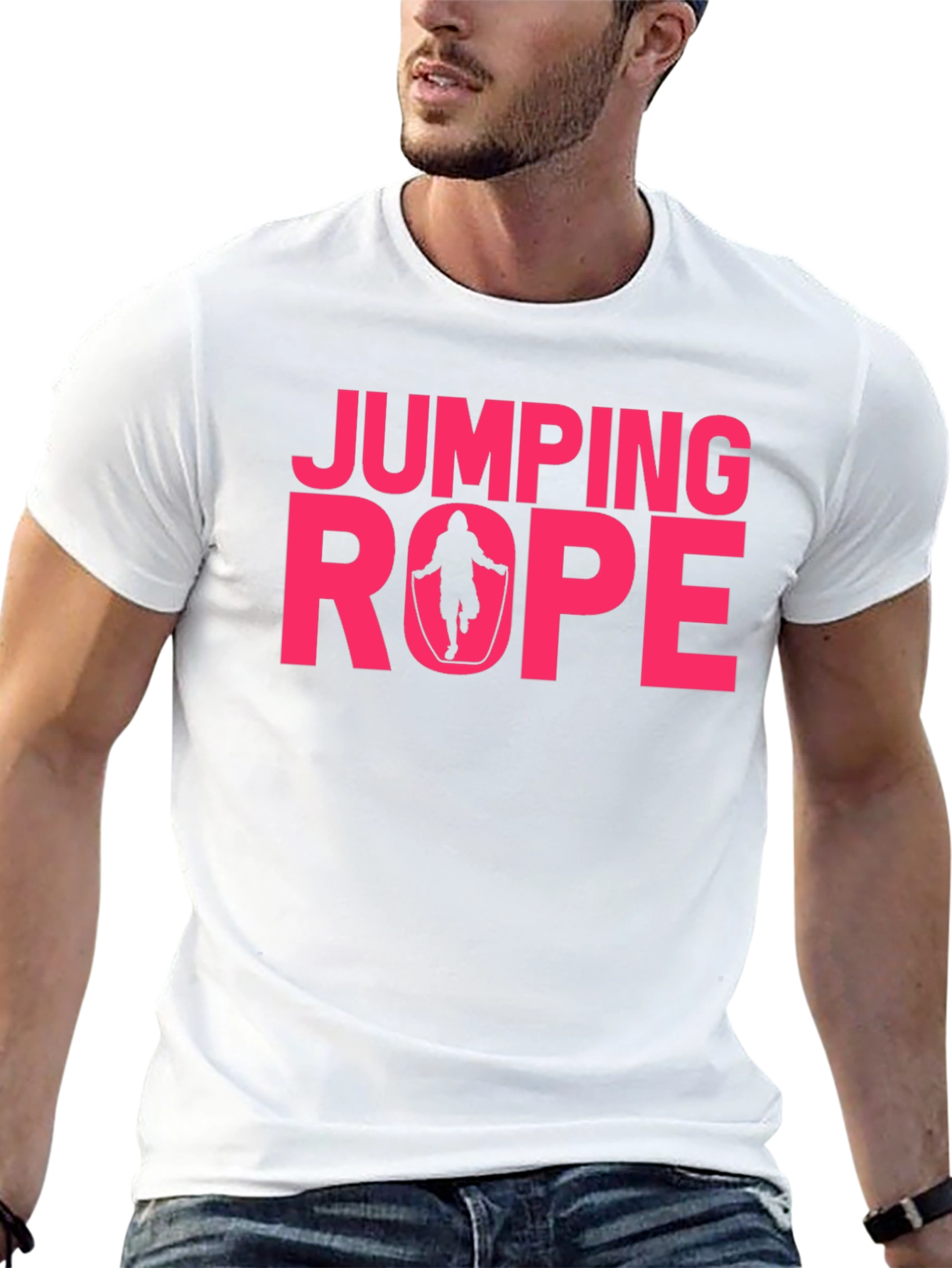 Jumping Rope Graphic T-Shirt - Fitness Apparel