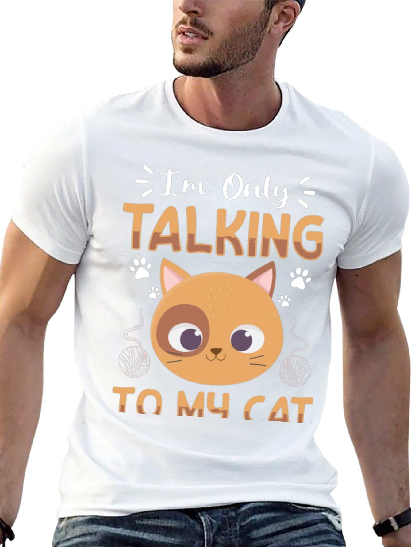 Im Only Talking to My Cat Graphic T-Shirt